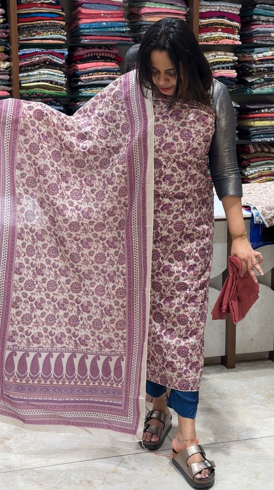 MUSLIN UNSTITCHED SALWAR SUITS - IHA 22226