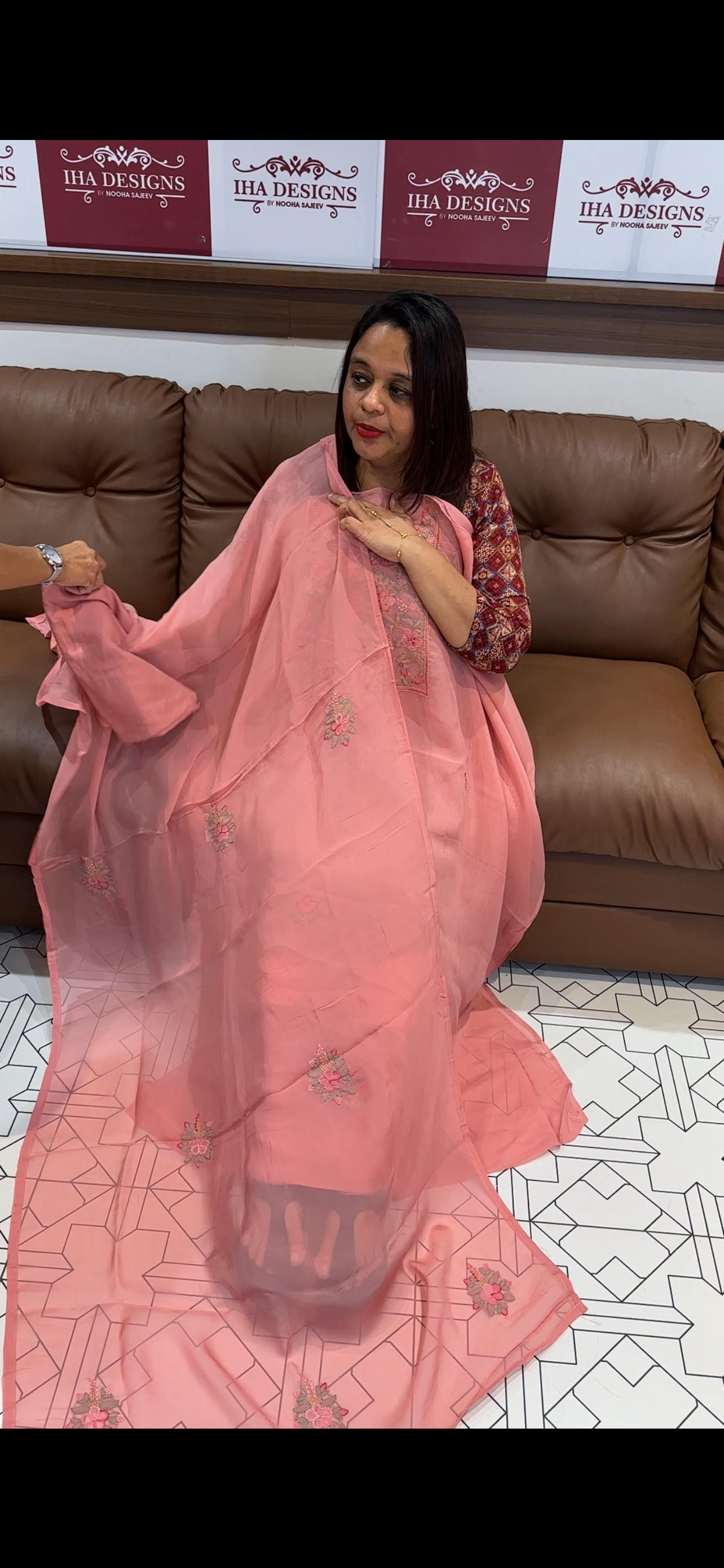 VISCOSE ORGANZA LUCKNOWI UNSTITCHED SALWAR SUITS COLLECTION - IHA 9678