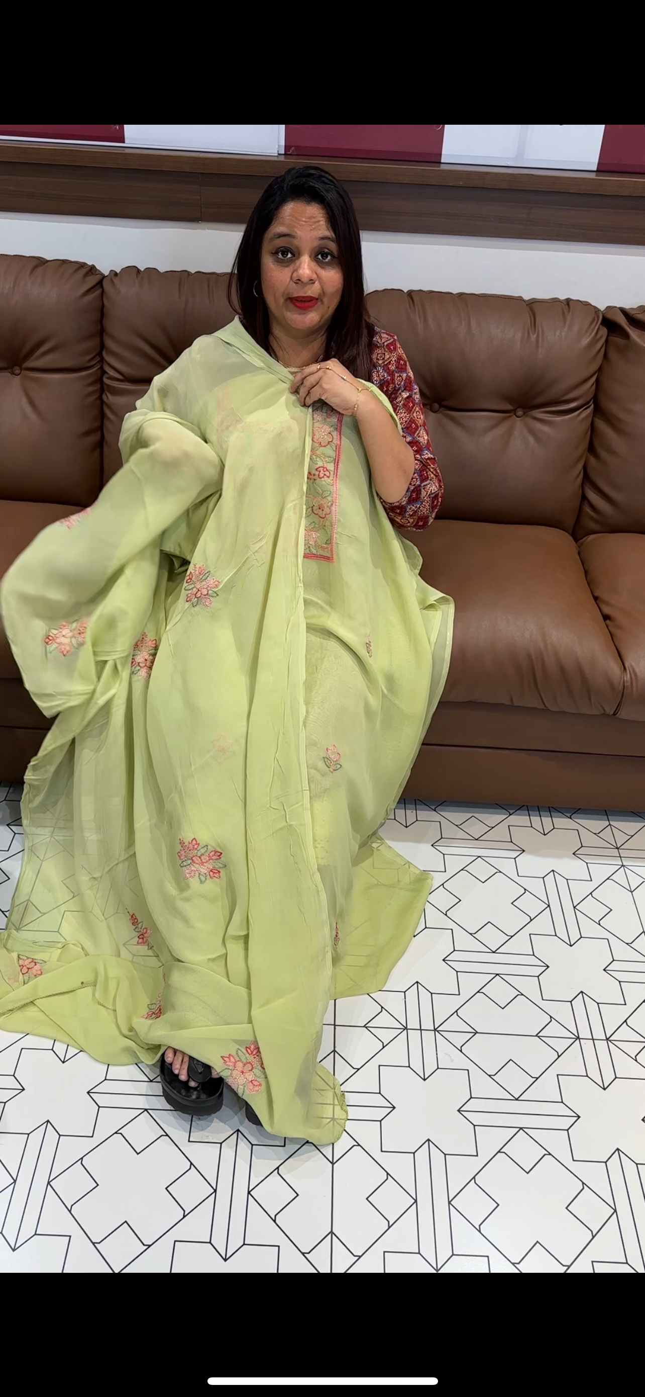 VISCOSE ORGANZA LUCKNOWI UNSTITCHED SALWAR SUITS COLLECTION - IHA 9678