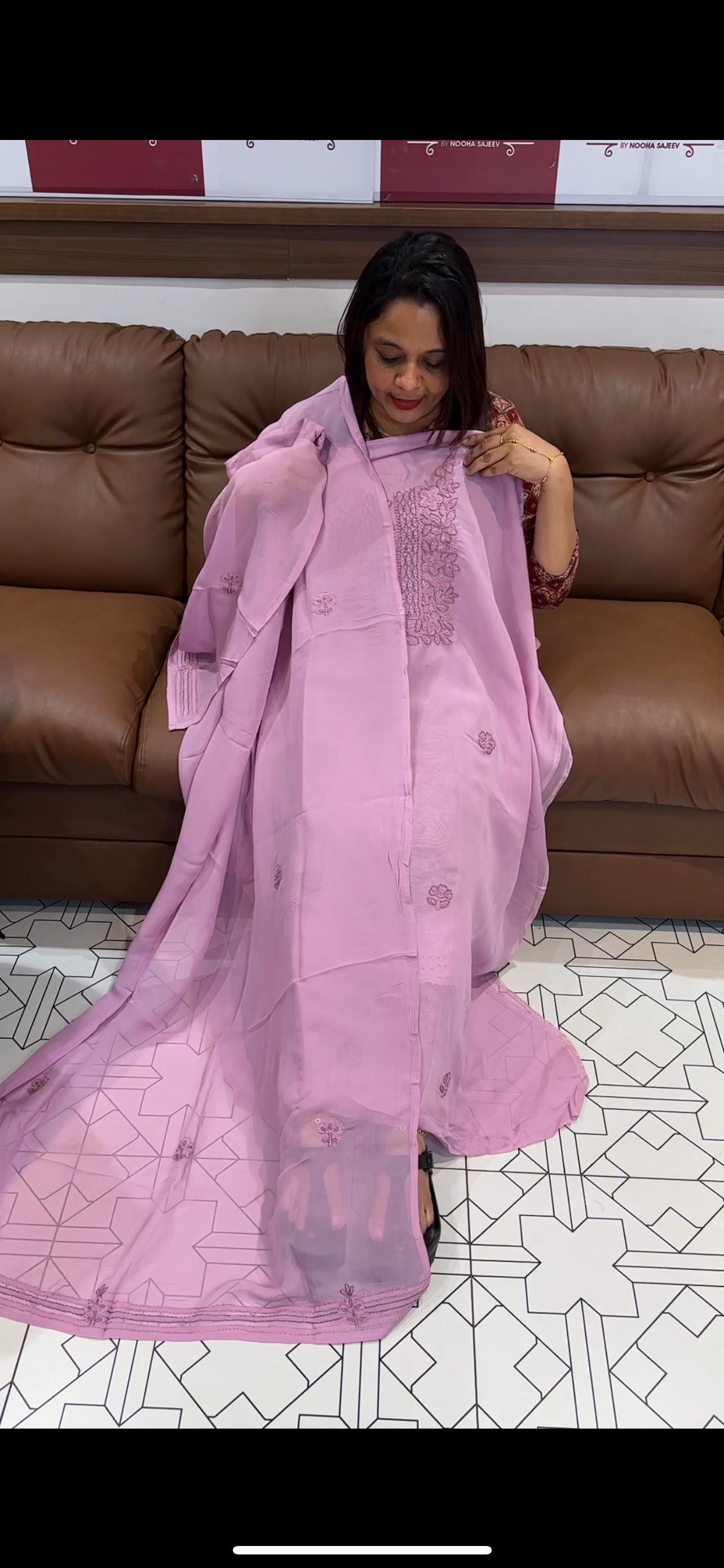 VISCOSE ORGANZA LUCKNOWI UNSTITCHED SALWAR SUITS COLLECTION - IHA 9678