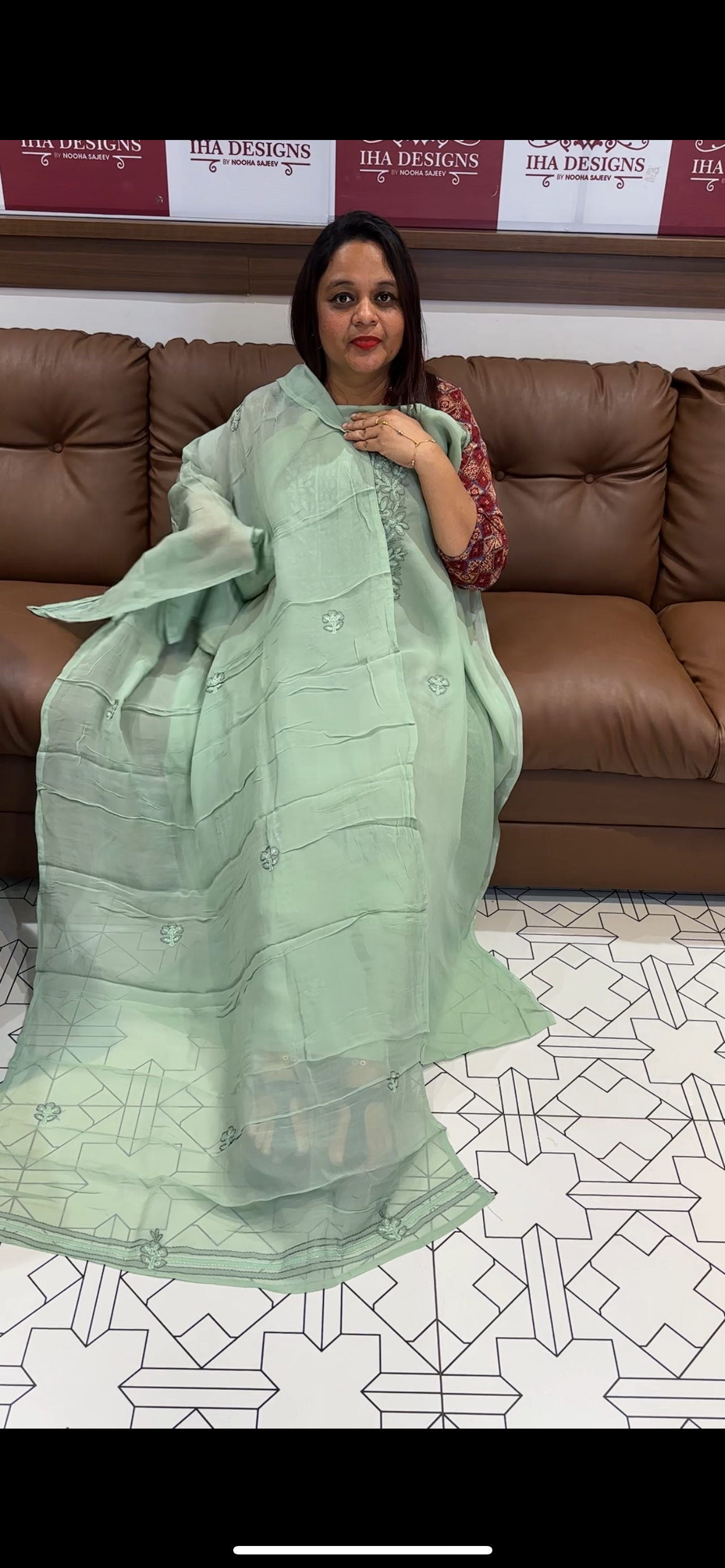 VISCOSE ORGANZA LUCKNOWI UNSTITCHED SALWAR SUITS COLLECTION - IHA 9678