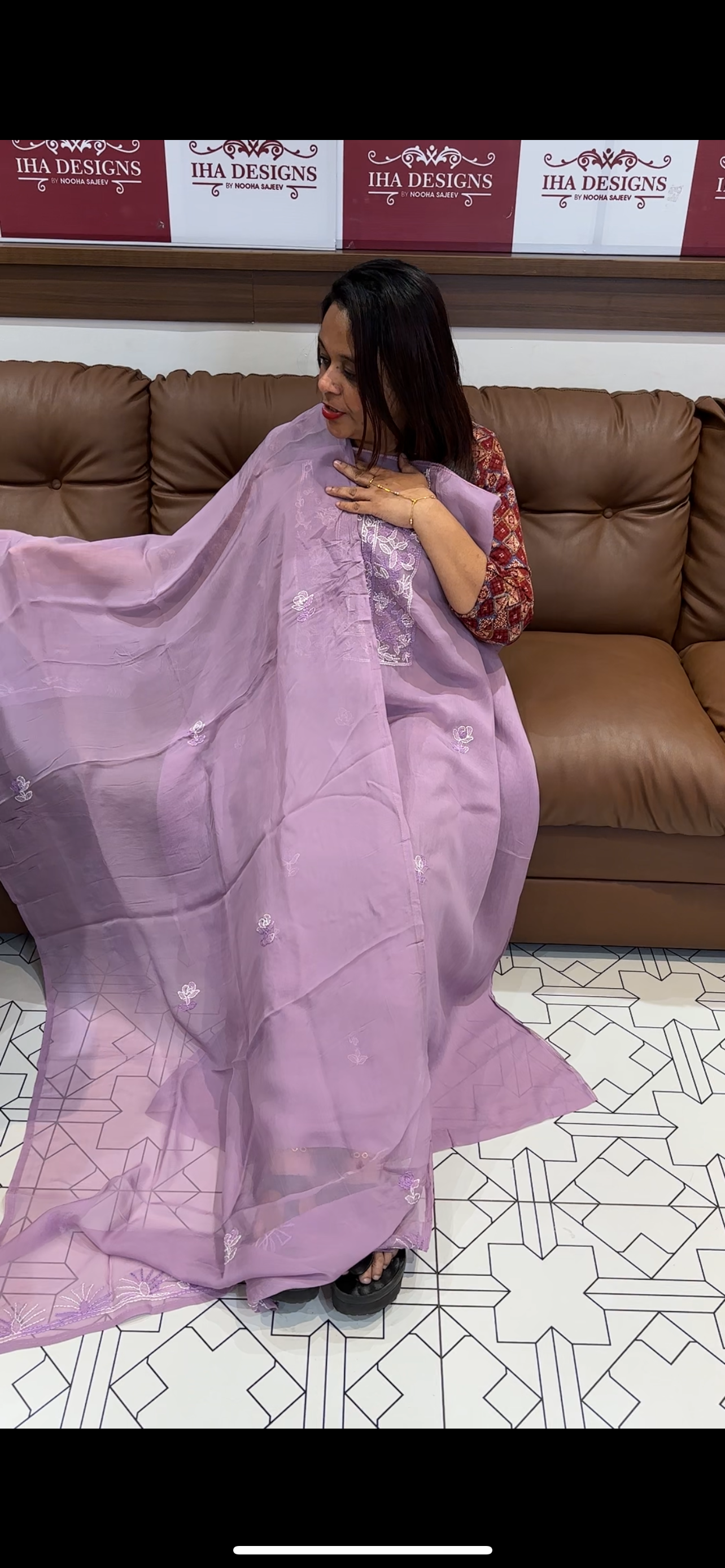 VISCOSE ORGANZA LUCKNOWI UNSTITCHED SALWAR SUITS COLLECTION - IHA 9678