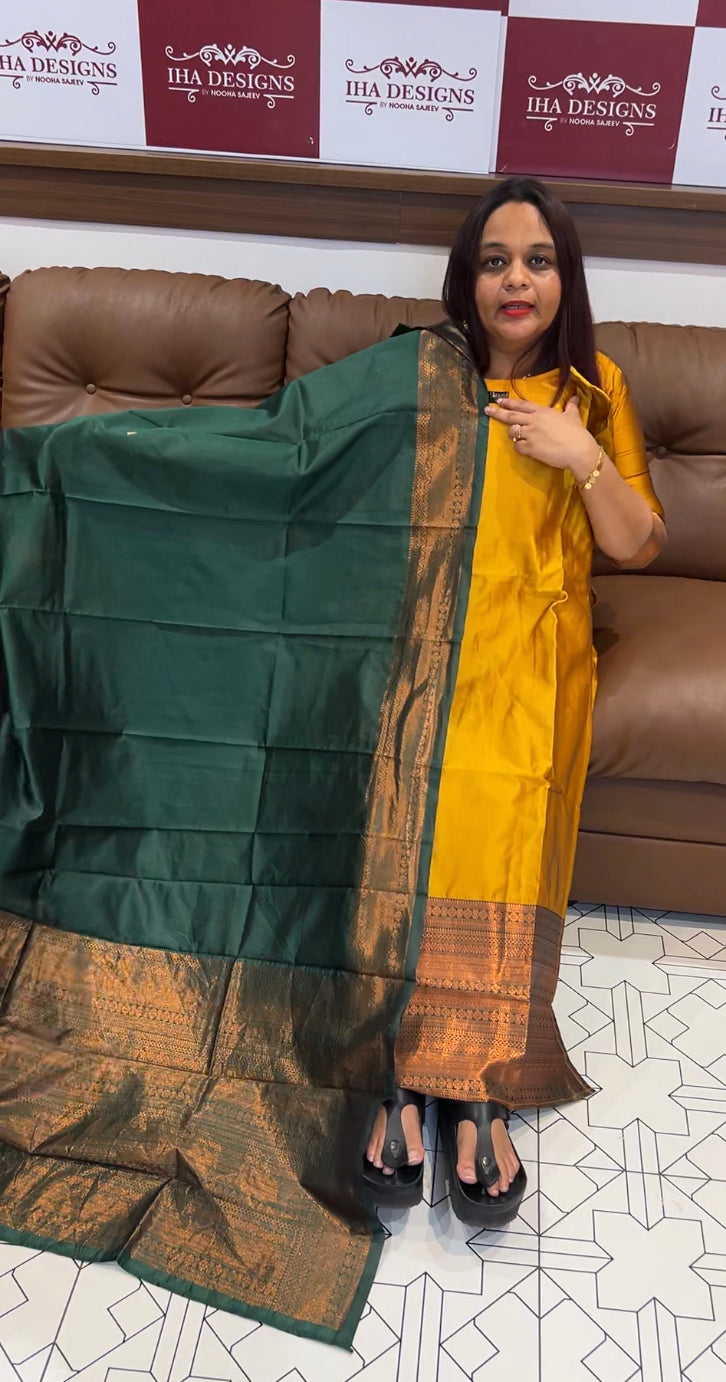 SILK STRAIGHT TOP AND DUPATTA - IHA 8350