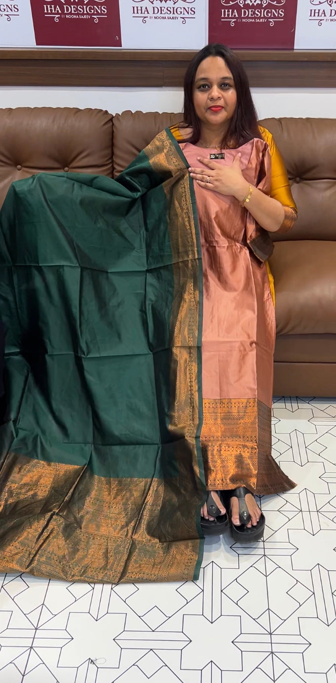SILK STRAIGHT TOP AND DUPATTA - IHA 8350