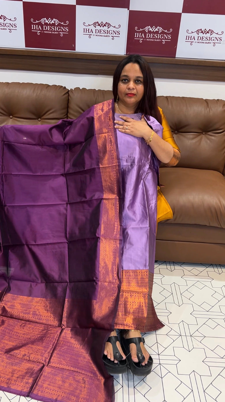 SILK STRAIGHT TOP AND DUPATTA - IHA 8350
