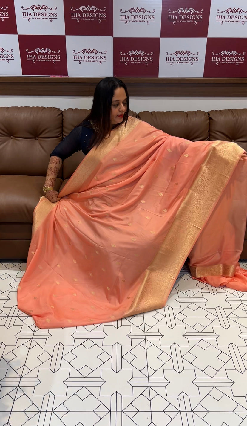 DESIGNER SEMI BANARASI SILK SAREES - IHA 6328