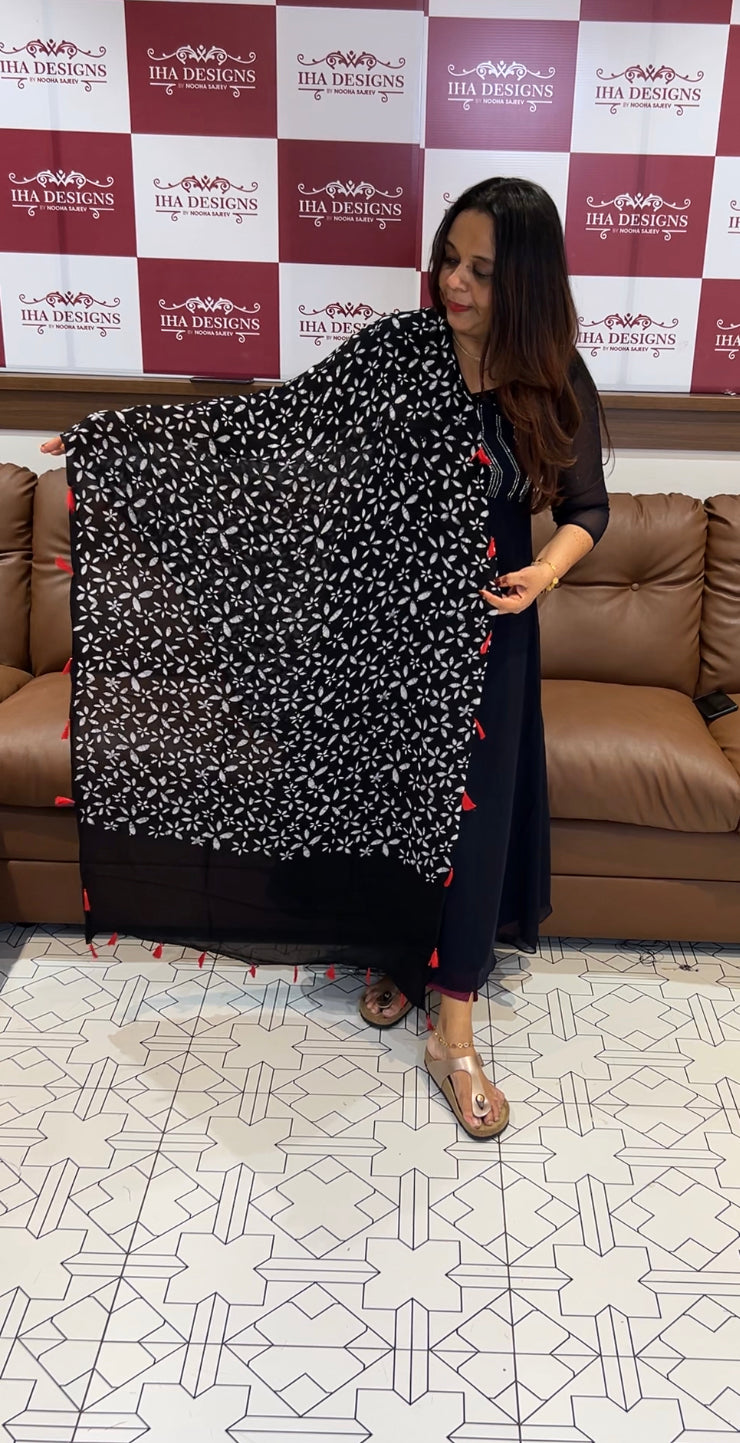 BATIK PRINTED GEORGETTE DUPATTA - IHA 6497
