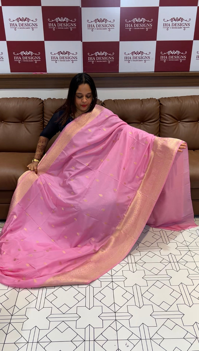 DESIGNER SEMI BANARASI SILK SAREES - IHA 6328
