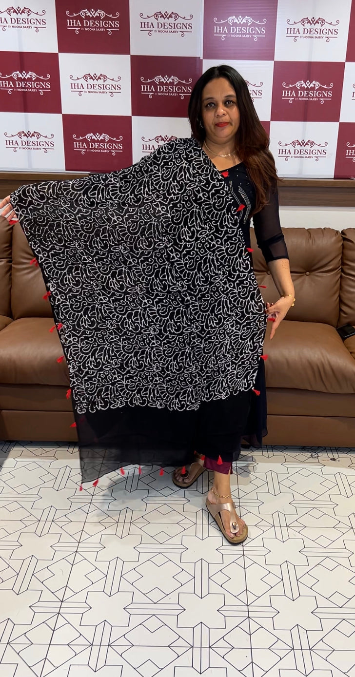 BATIK PRINTED GEORGETTE DUPATTA - IHA 6497