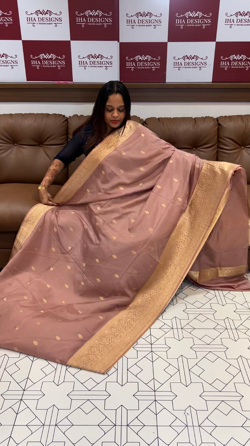 DESIGNER SEMI BANARASI SILK SAREES - IHA 6328