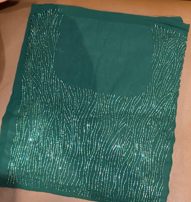 BUDGET BUY HAND WORKED UNSTITCHED SALWAR SUITS - IHA 6361