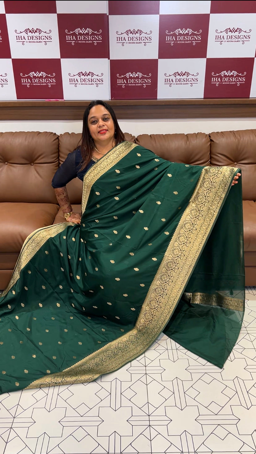 DESIGNER SEMI BANARASI SILK SAREES - IHA 6328