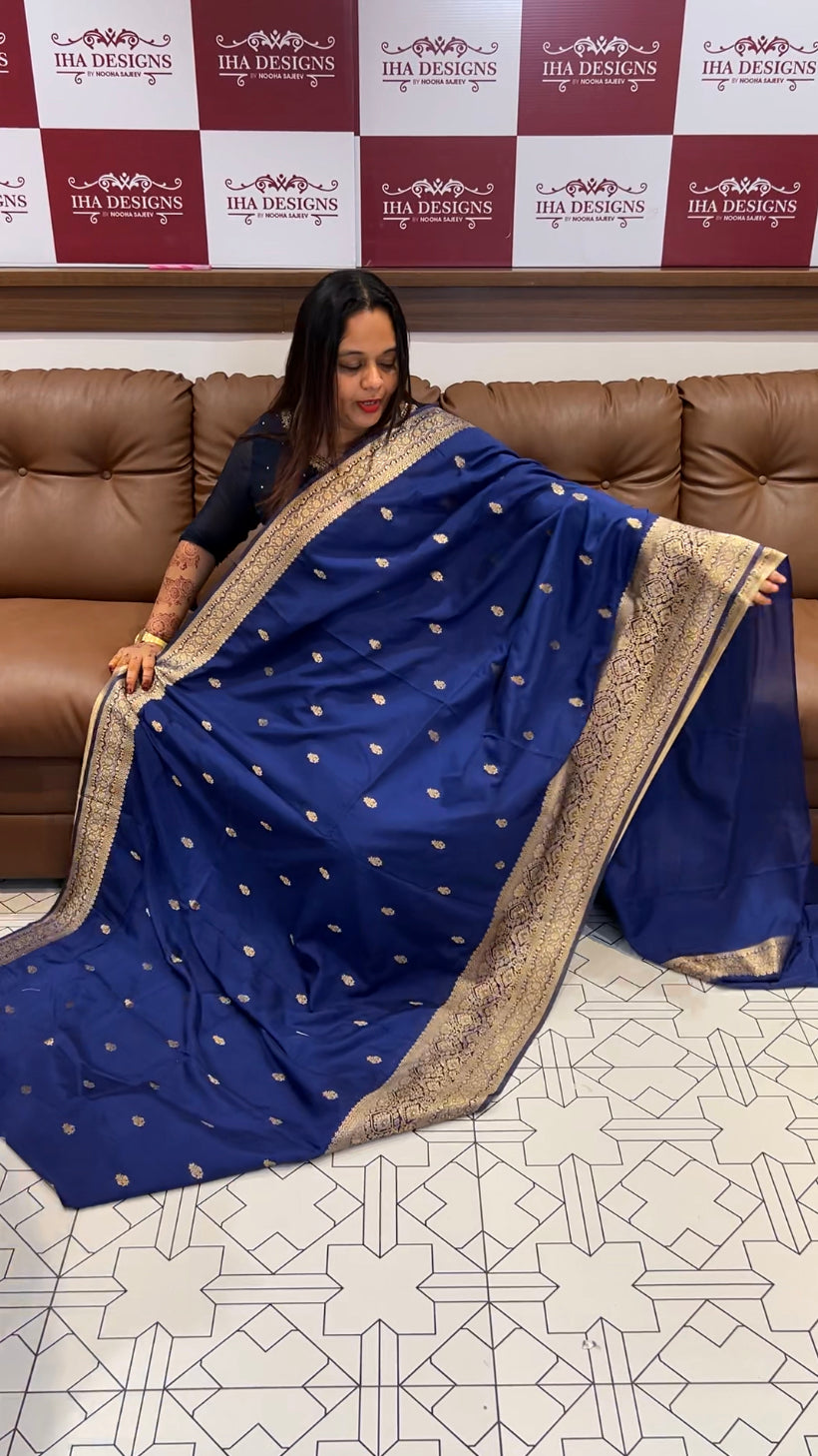 DESIGNER SEMI BANARASI SILK SAREES - IHA 6328