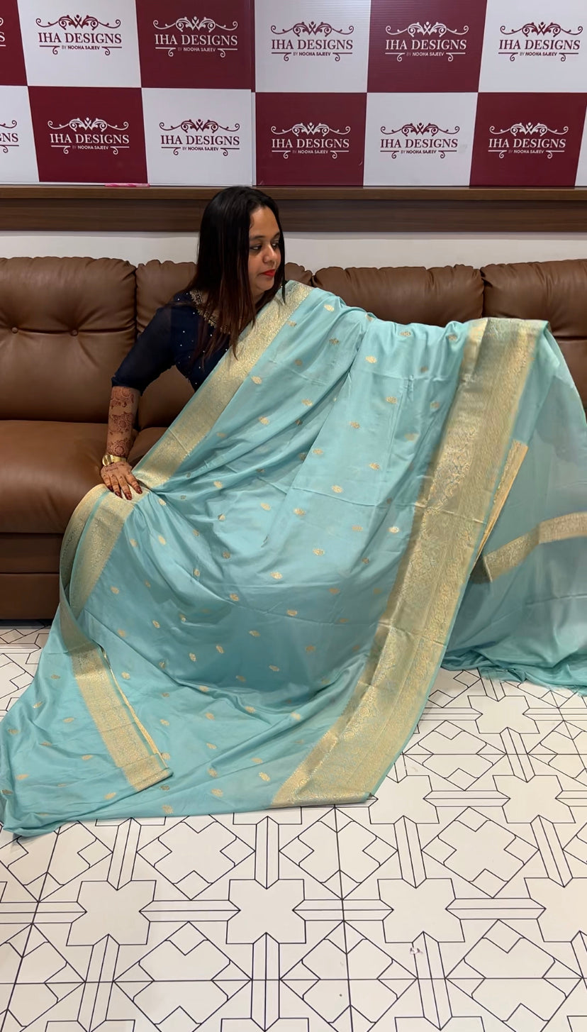 DESIGNER SEMI BANARASI SILK SAREES - IHA 6328