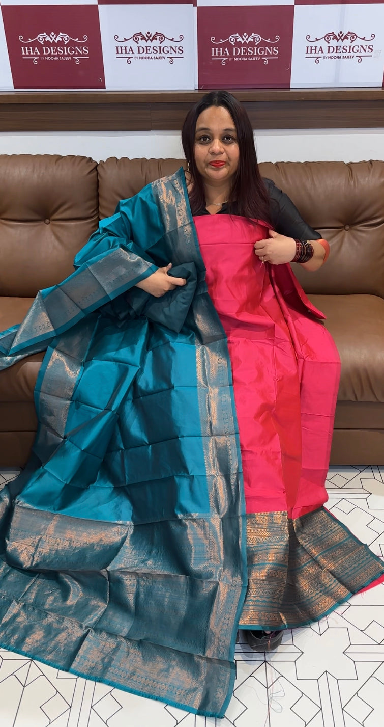BUDGET BUY SEMI SILK UNSTITCHED SALWAR SUITS - IHA 8501