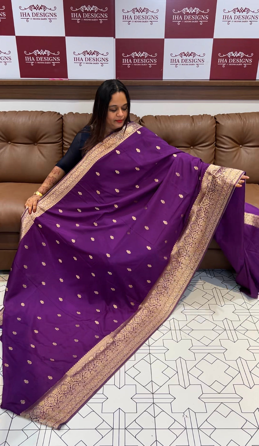 DESIGNER SEMI BANARASI SILK SAREES - IHA 6328