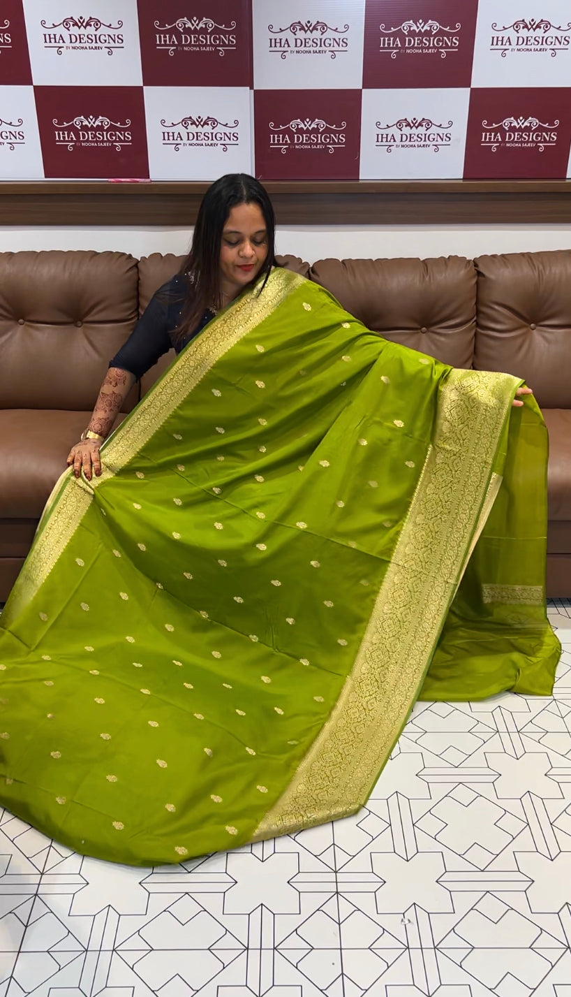 DESIGNER SEMI BANARASI SILK SAREES - IHA 6328