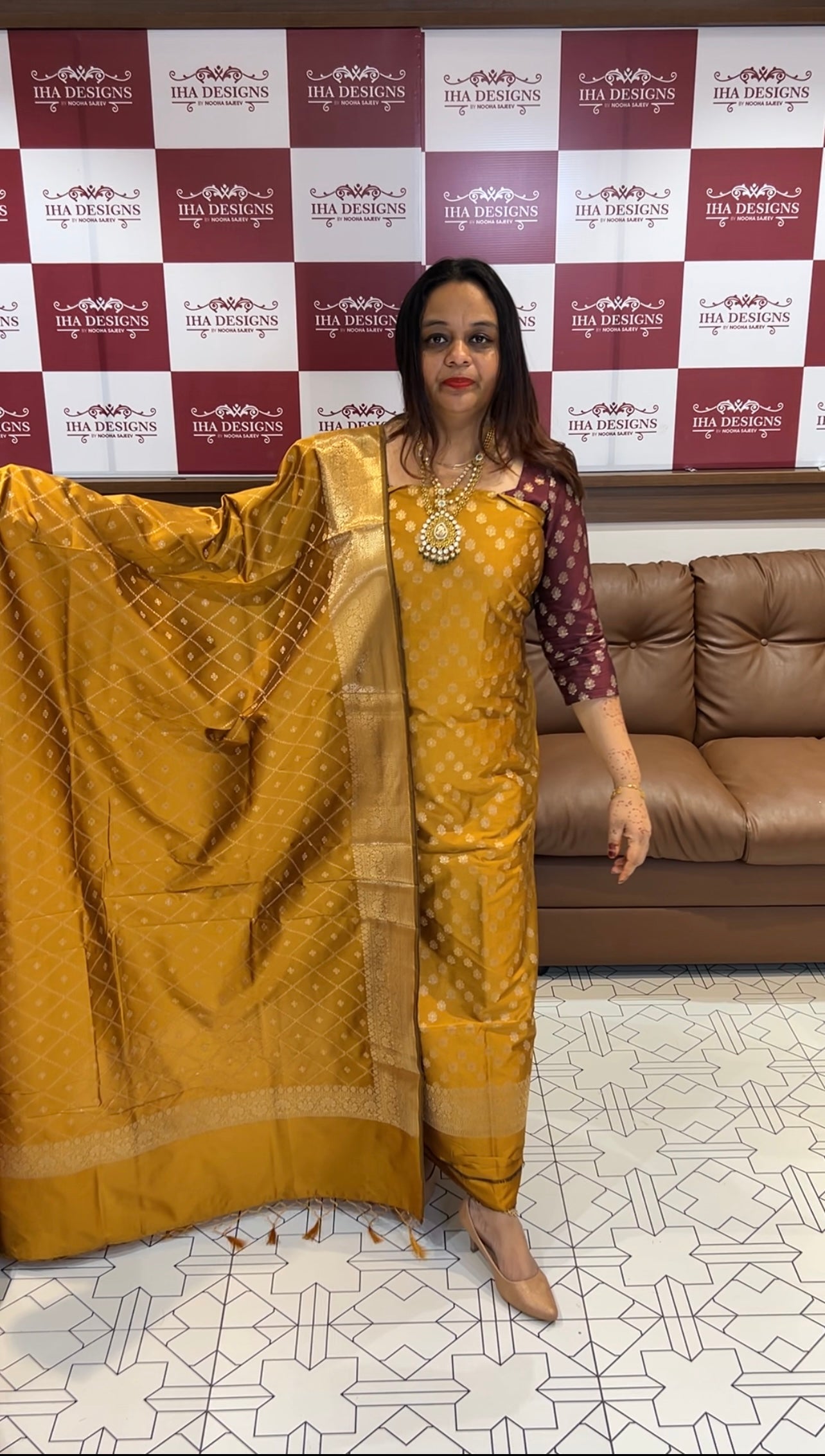 BANARASI UNSTITCHED SALWAR SUITS COLLECTIONS - IHA 6395