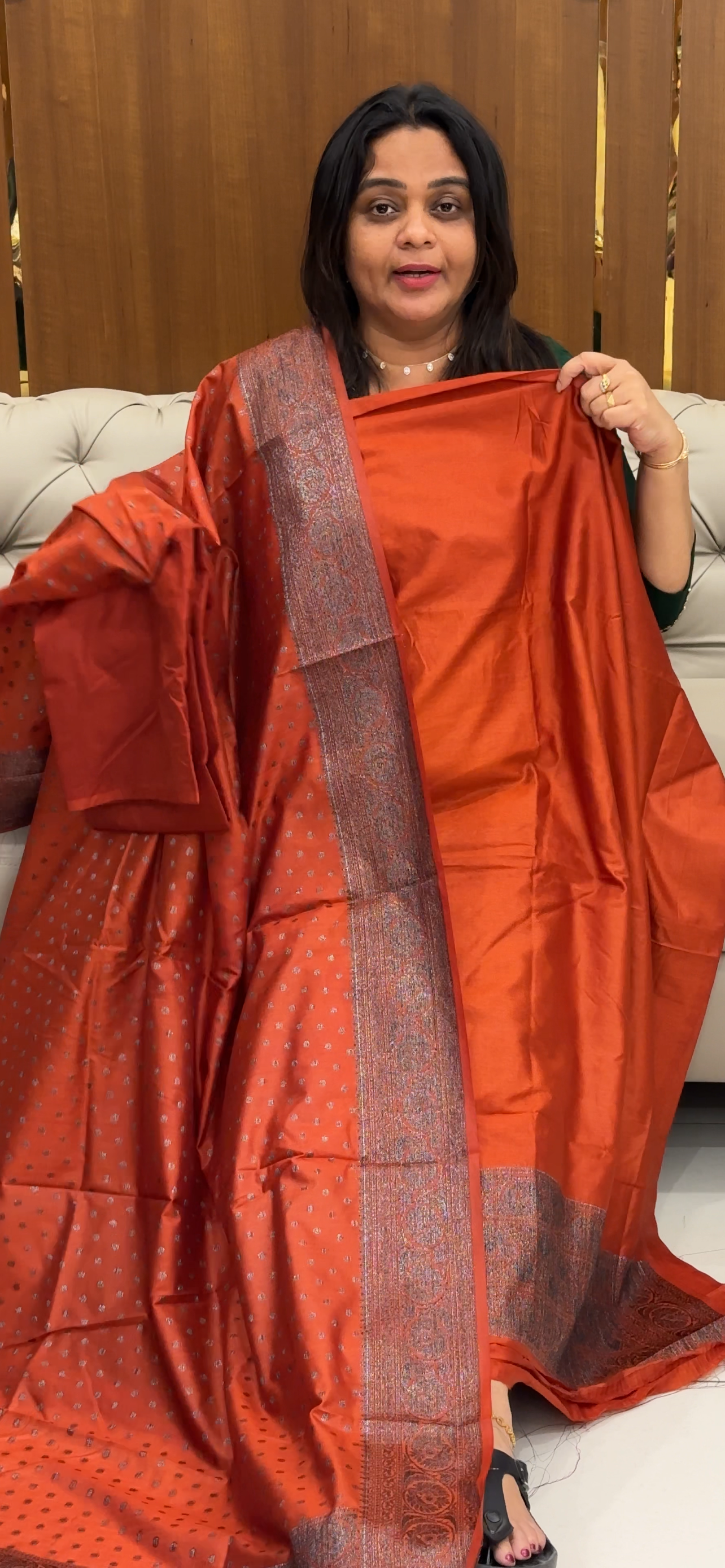 BANARASI TUSSUR UNSTITCHED SALWAR SUITS - 28580