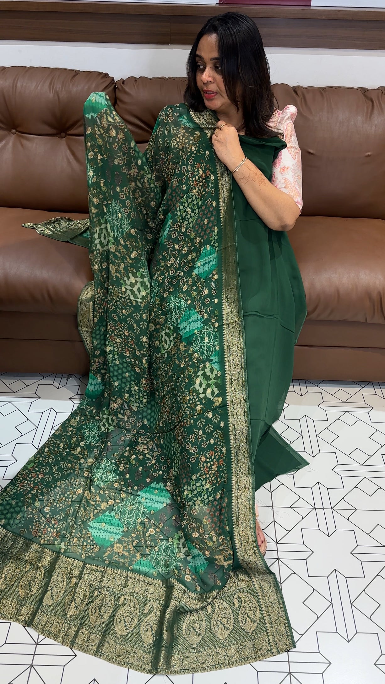 VISCOSE GEORGETTE UNSTITCHED SALWAR SUITS - IHA 27685