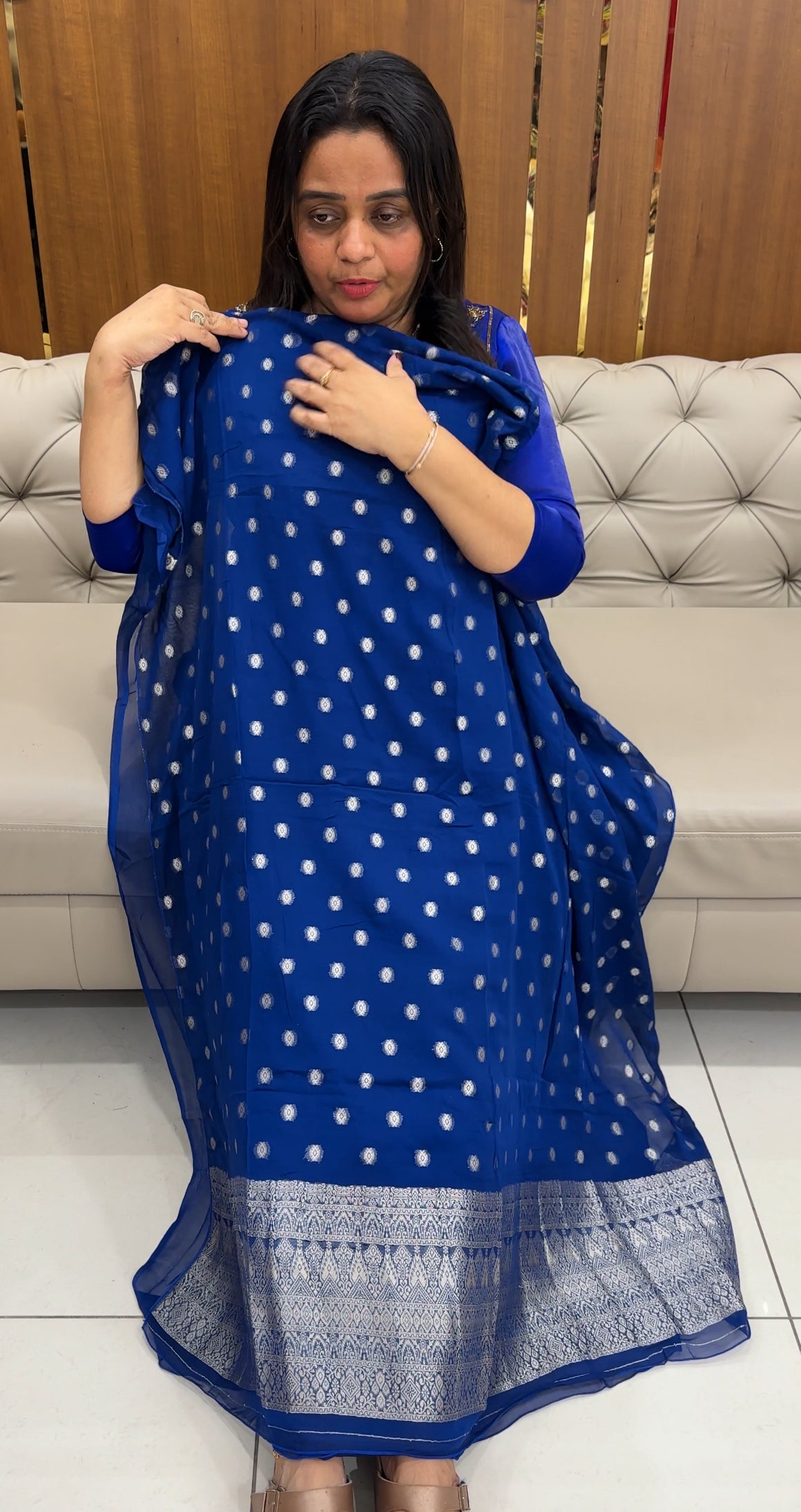 BANARASI UNSTITCHED SALWAR SUITS - IHA 27108