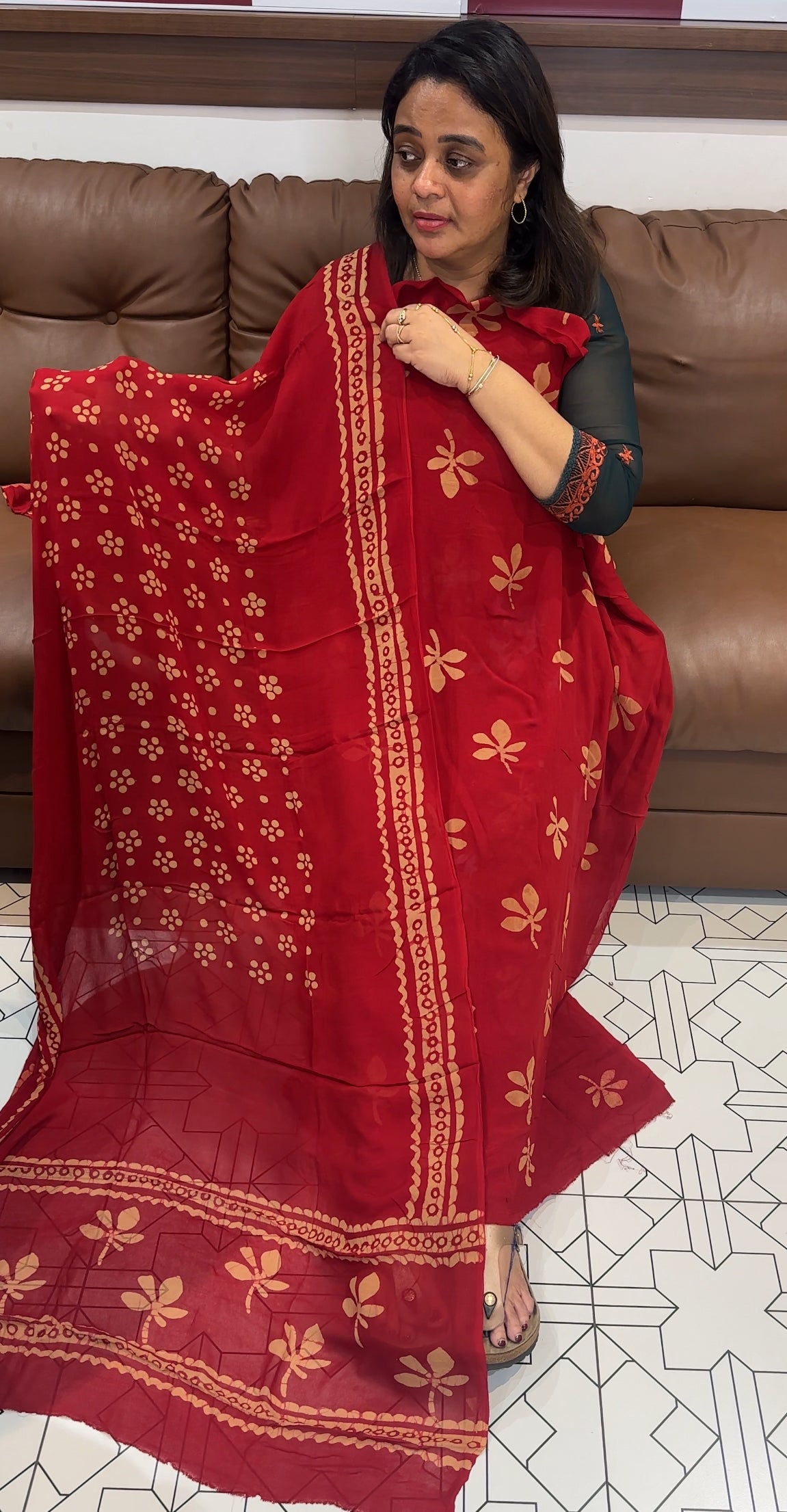 BATIK PRINTED UNSTITCHED SALWAR SUITS - IHA 26226