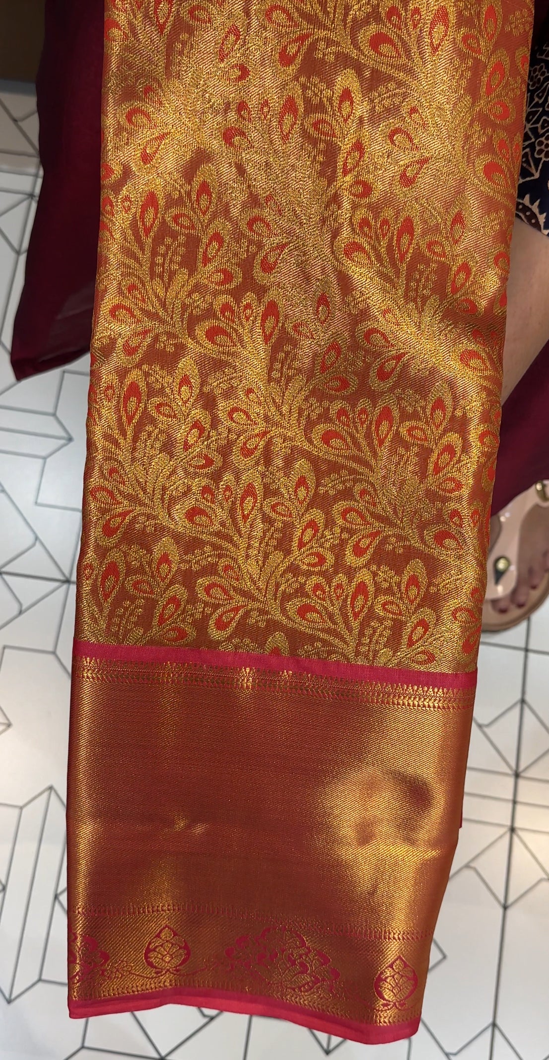 SEMI TISSUE KANCHIPURAM SAREES - IHA 27858