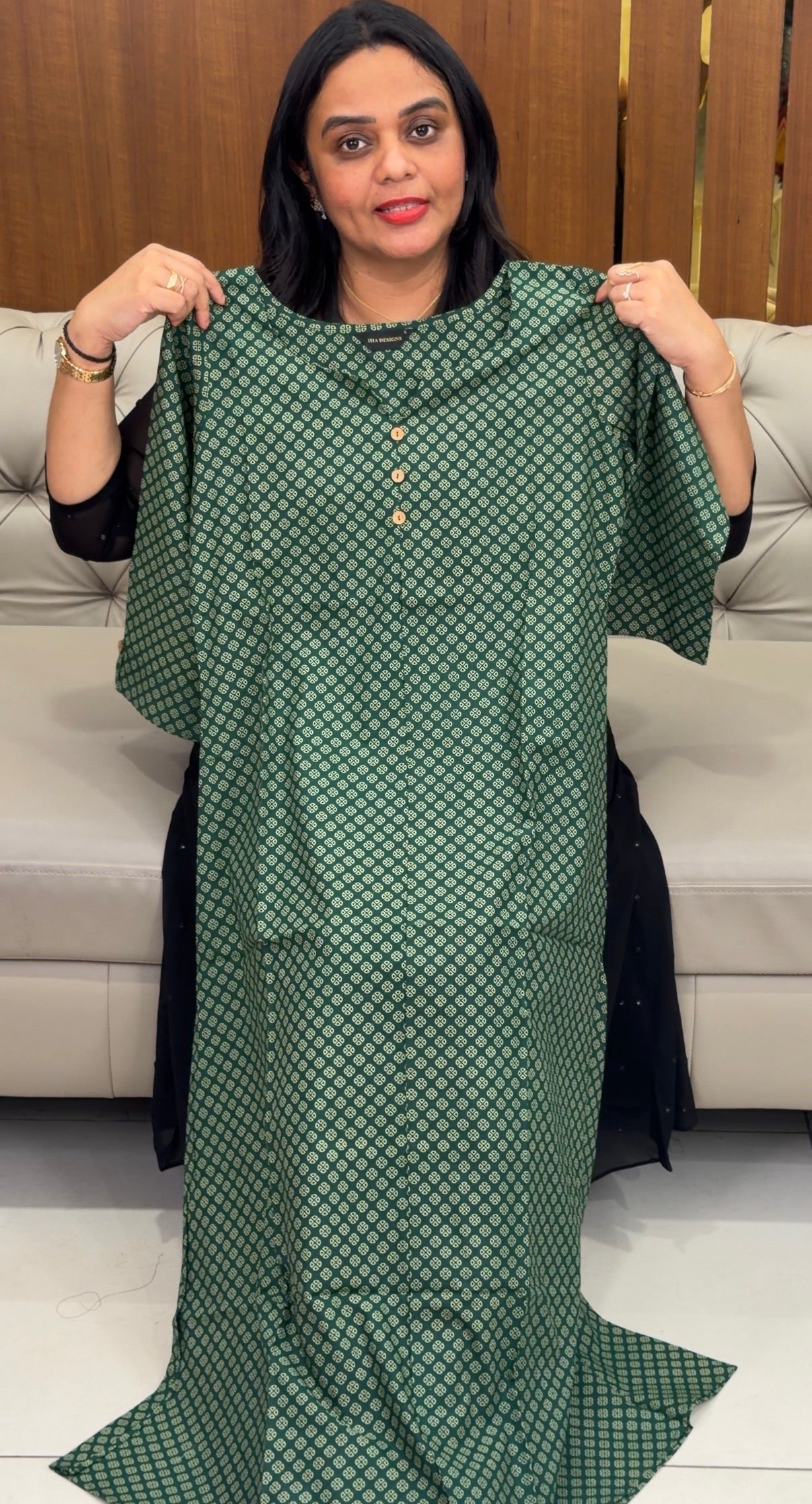 PRINTED ALINE TOPS - IHA 32473