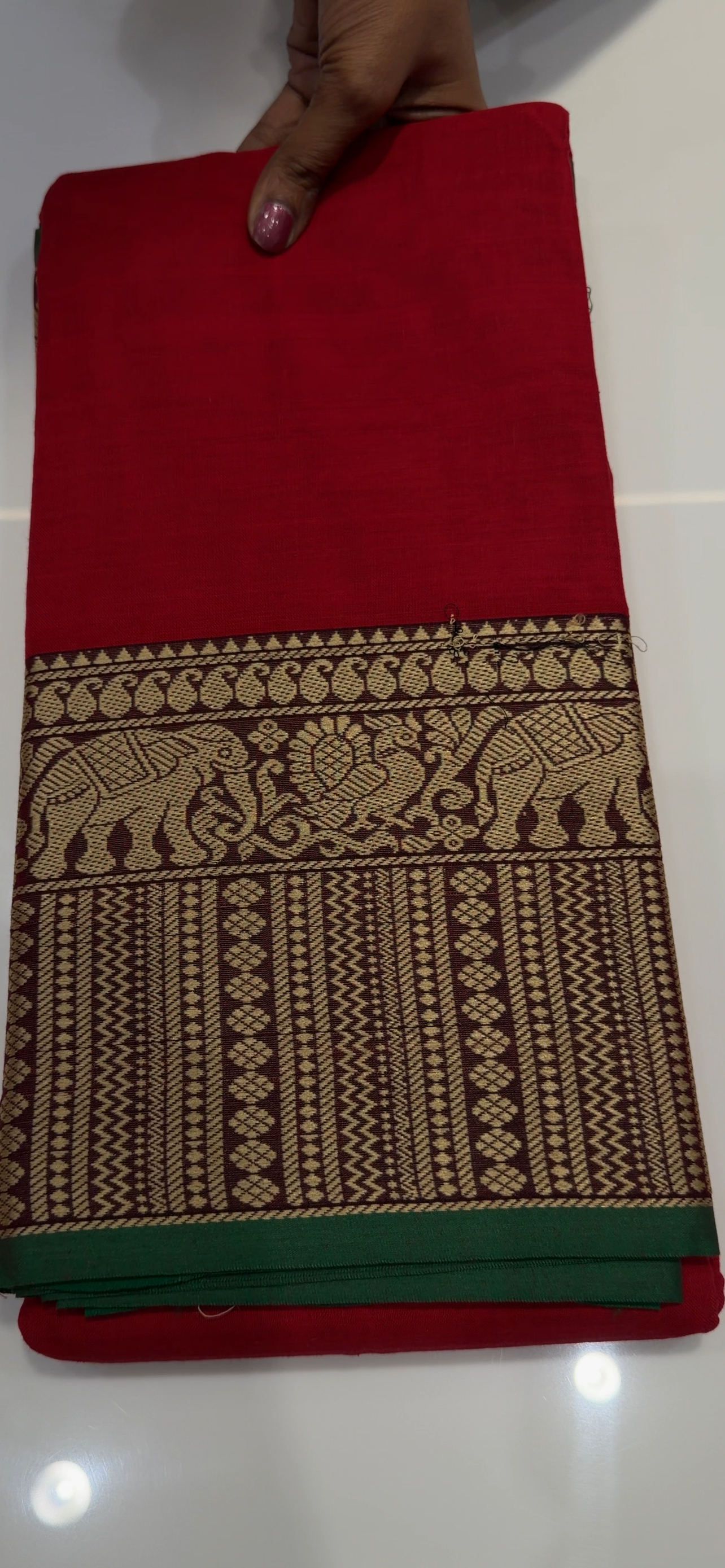 COTTON HANDLOOM SAREES - IHA 33300
