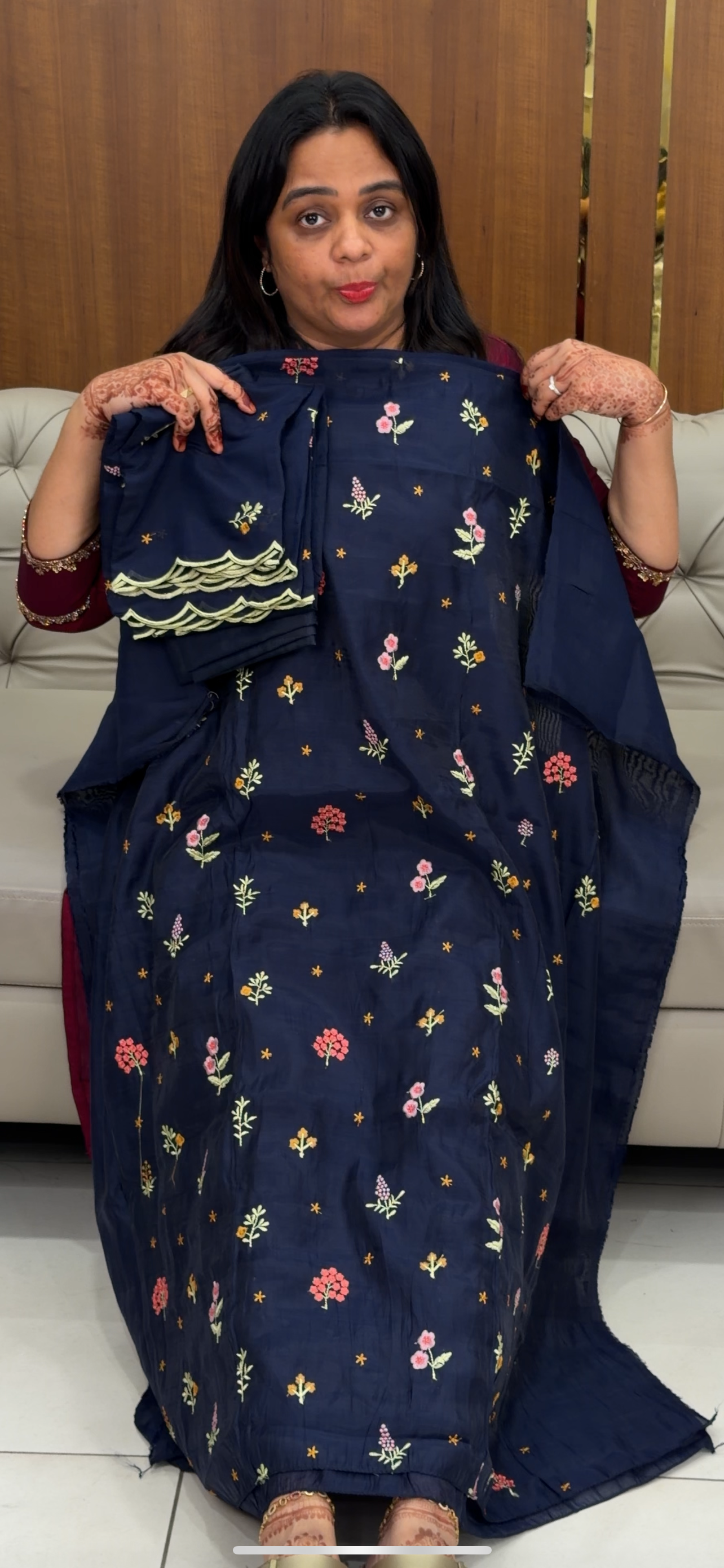 MALAI CHANDERI UNSTITCHED SALWAR SUITS - IHA 30063