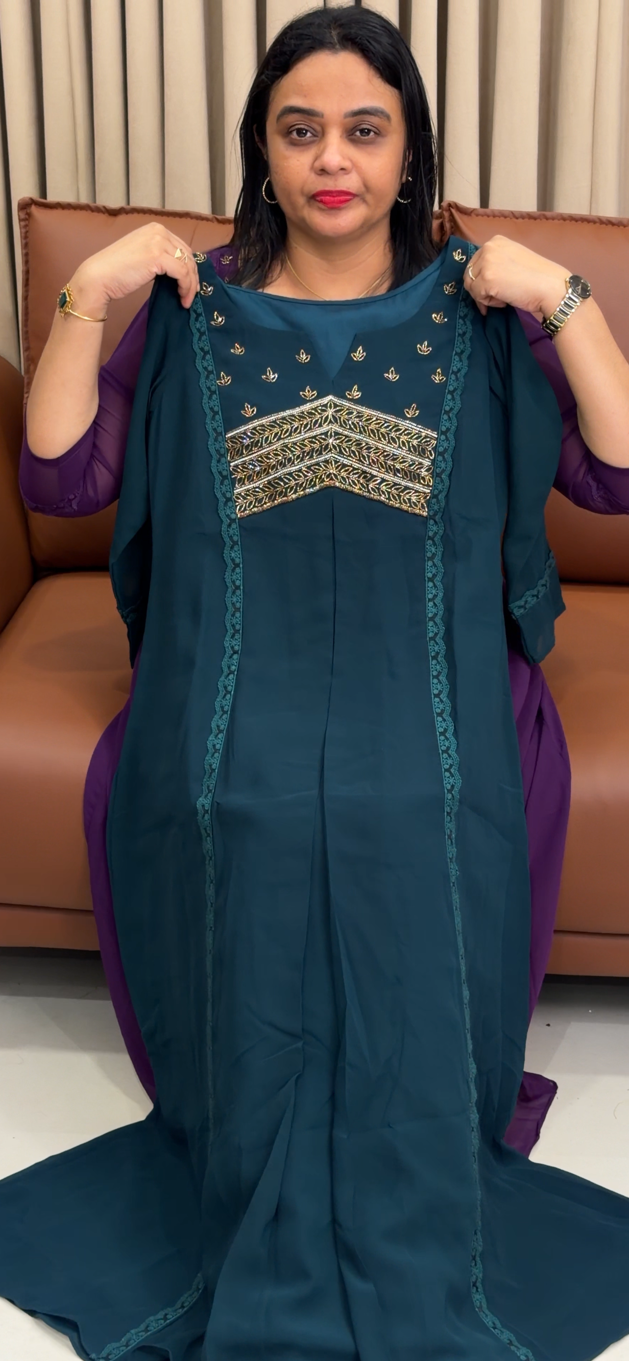IHA'S IN-HOUSE HANDWORKED LONG ALINE TOPS - IHA 34387