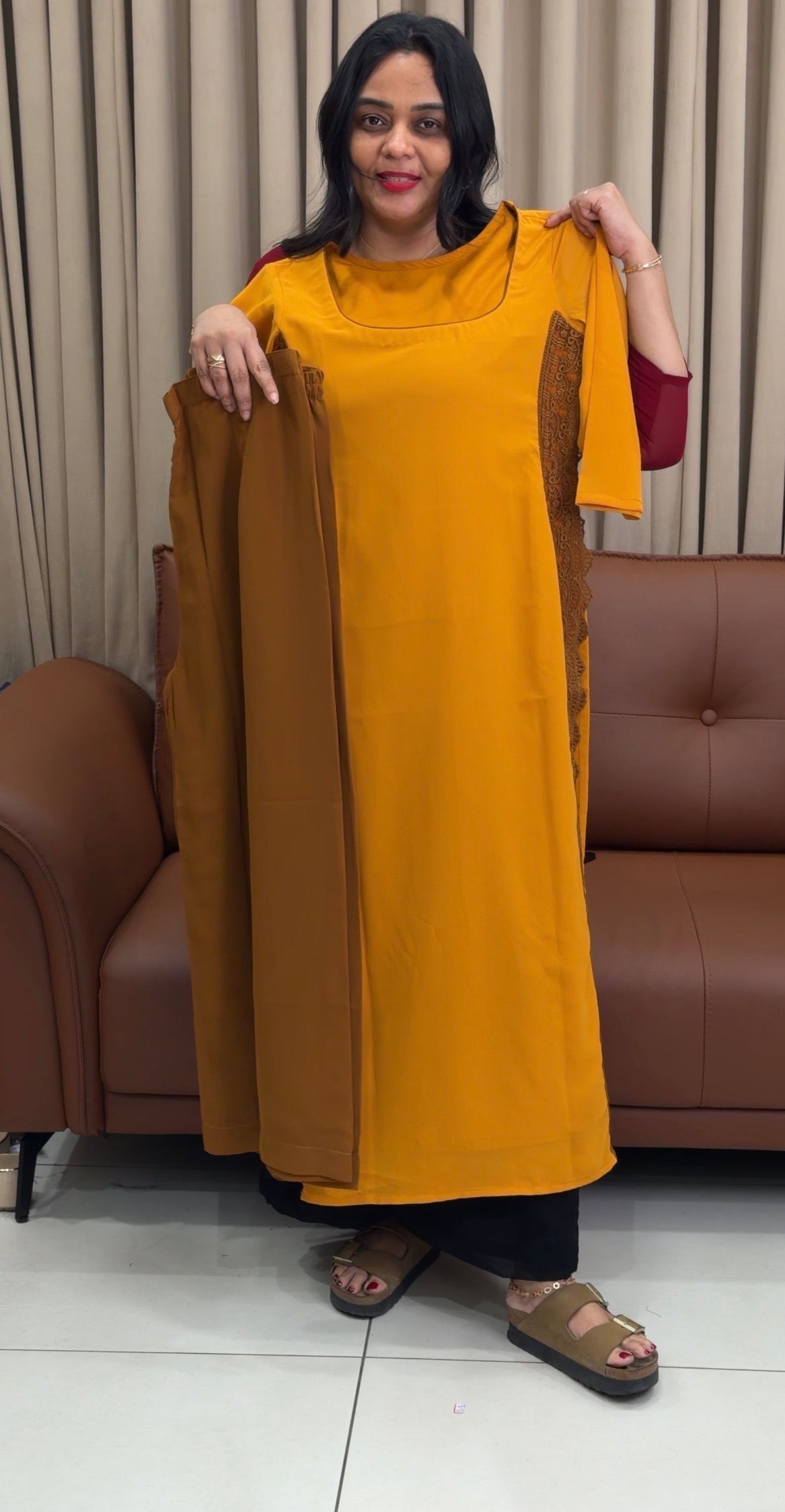 IHA'S IN-HOUSE GEORGETTE CO-ORDS SETS - IHA 33765