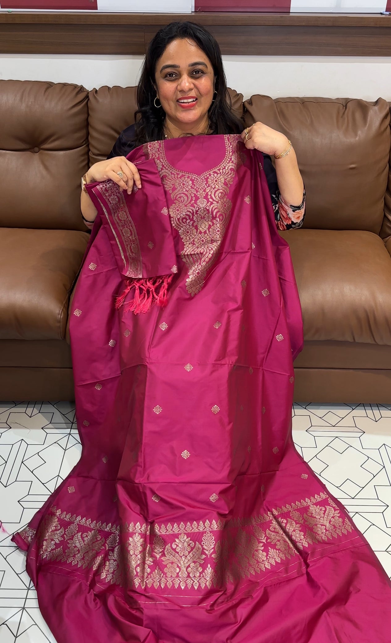 SEMI KATAN UNSTITCHED SALWAR SUITS - IHA 26597