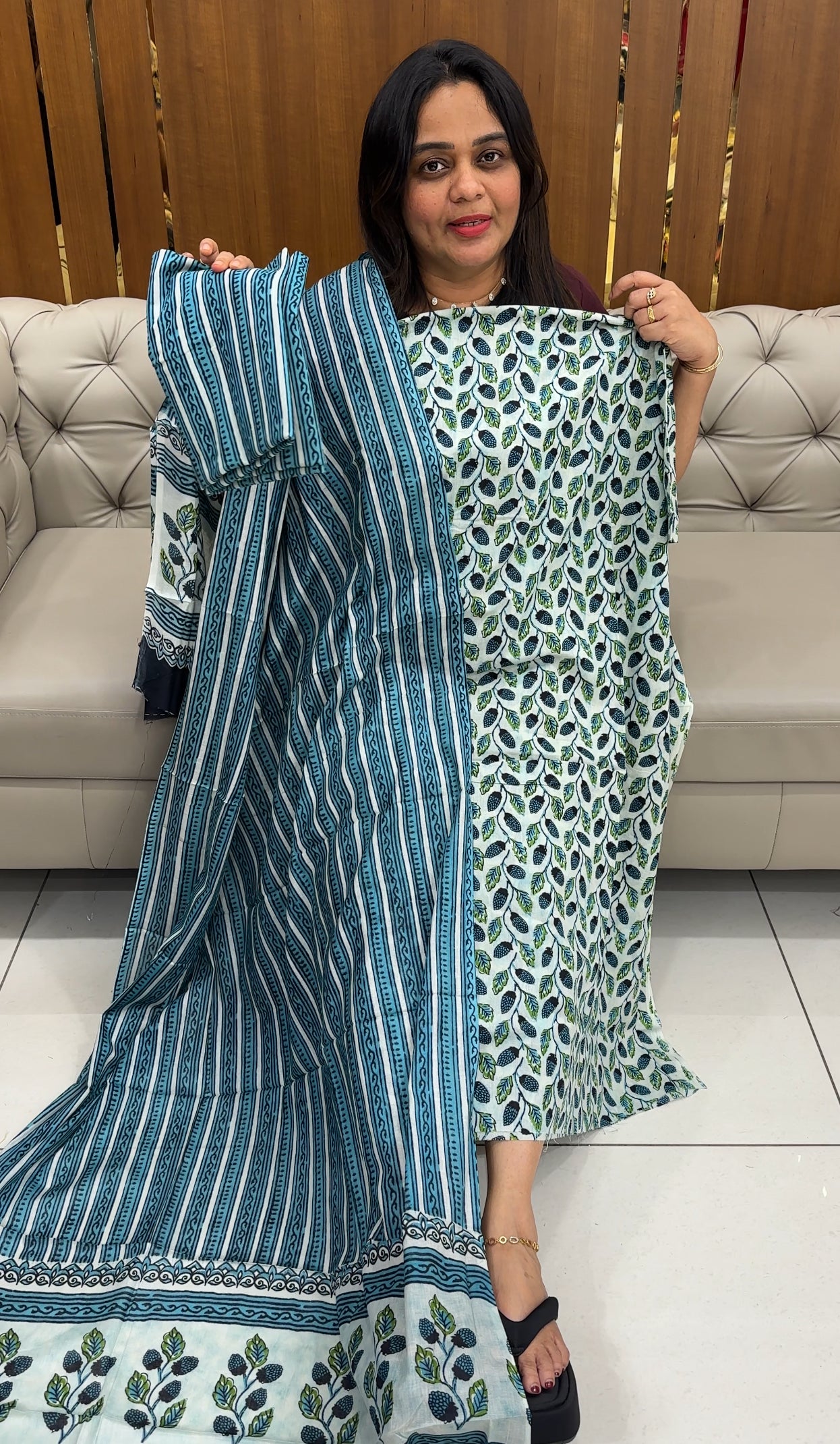 COTTON UNSTITCHED SALWAR SUITS - IHA 28435