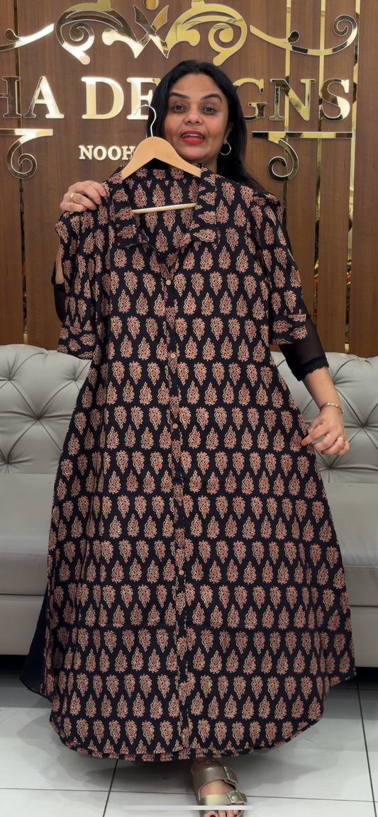 IHA'S IN-HOUSE PRINTED FROCKS - IHA 30596