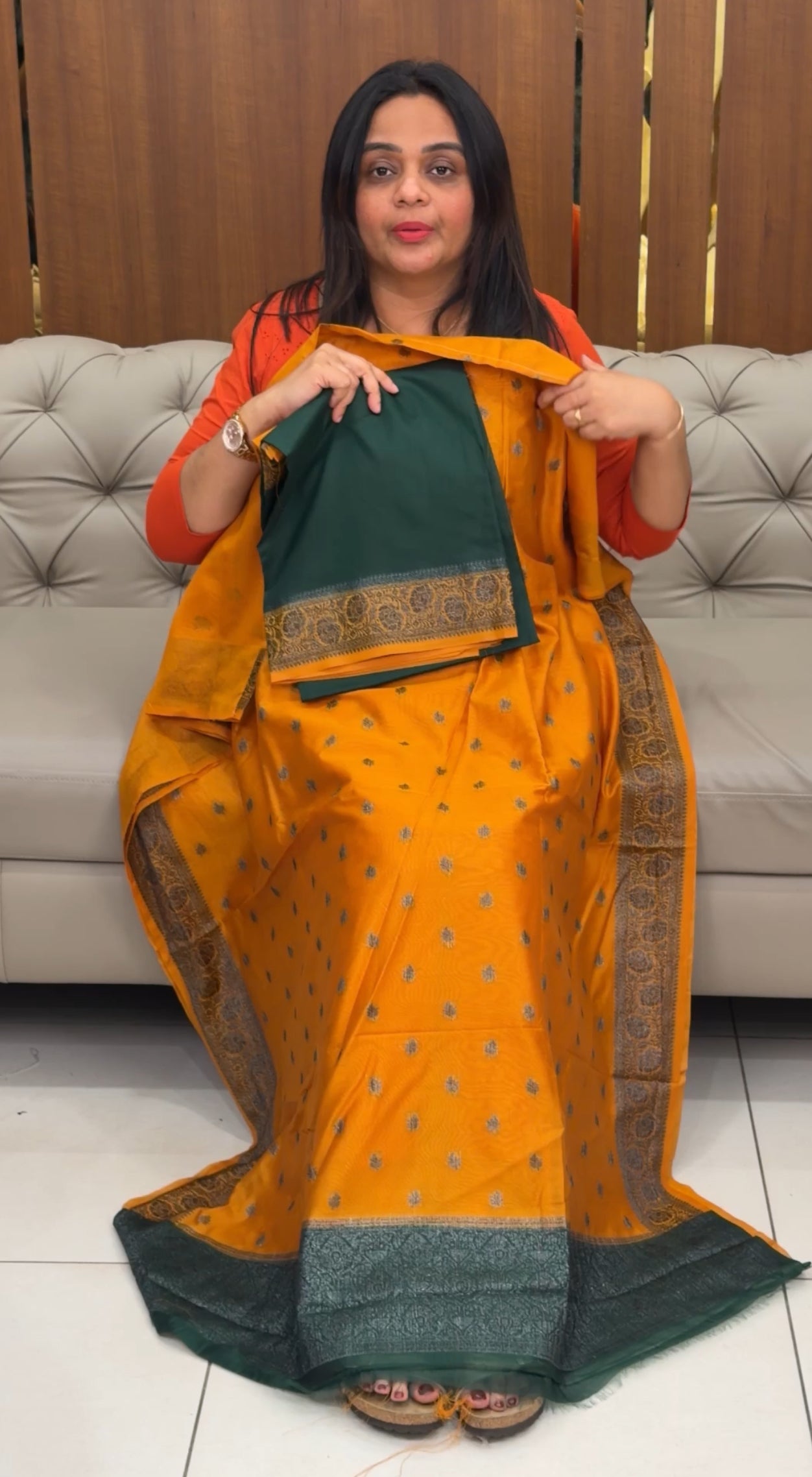 BANARASI TUSSUR UNSTITCHED SALWAR SUITS  - IHA 29625