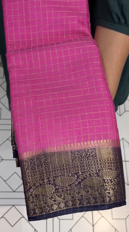 SEMI BANARASI SAREES - IHA 18295