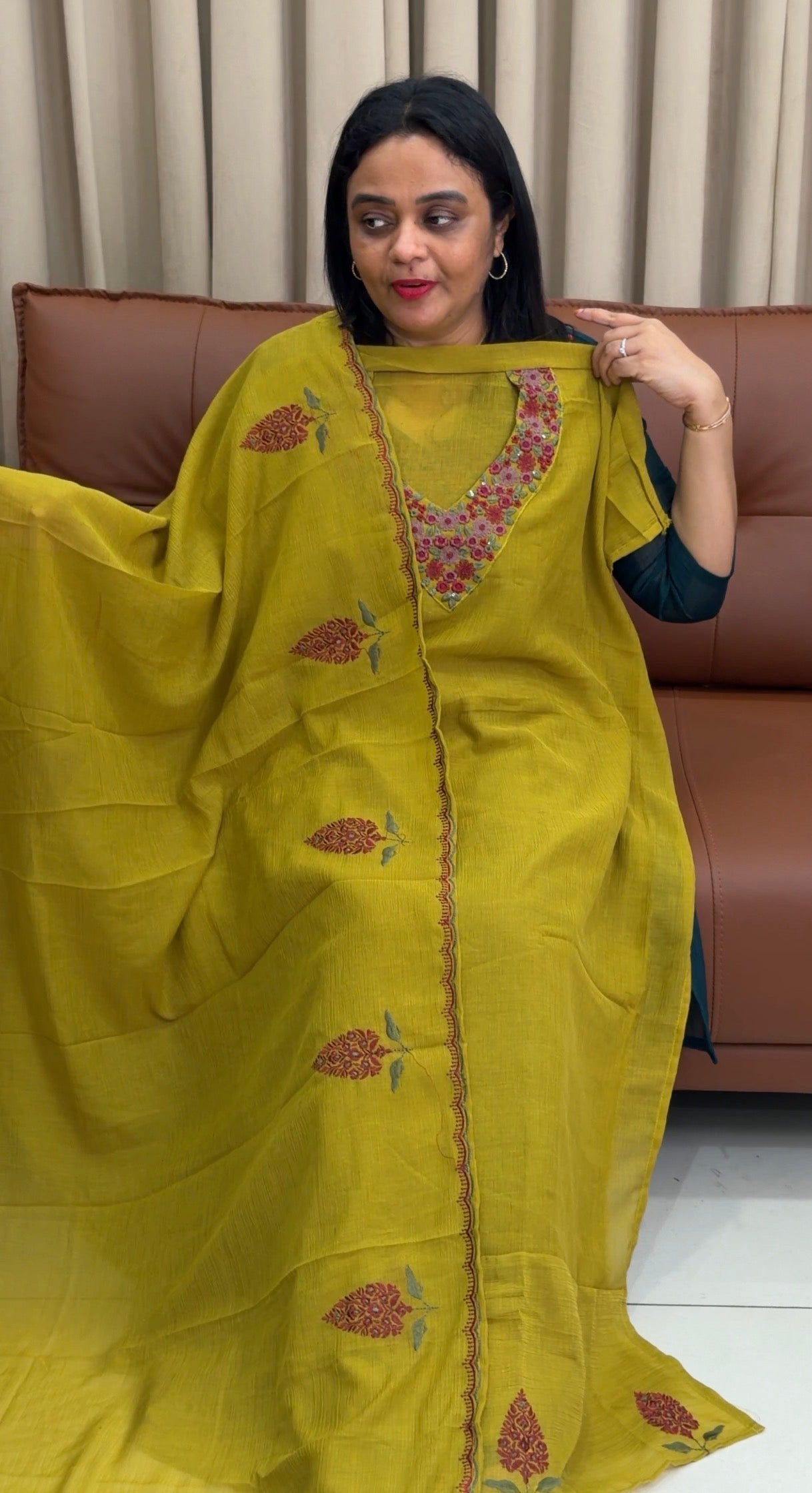 MUL CRUSHED UNSTITCHED SALWAR SUITS - IHA 33890