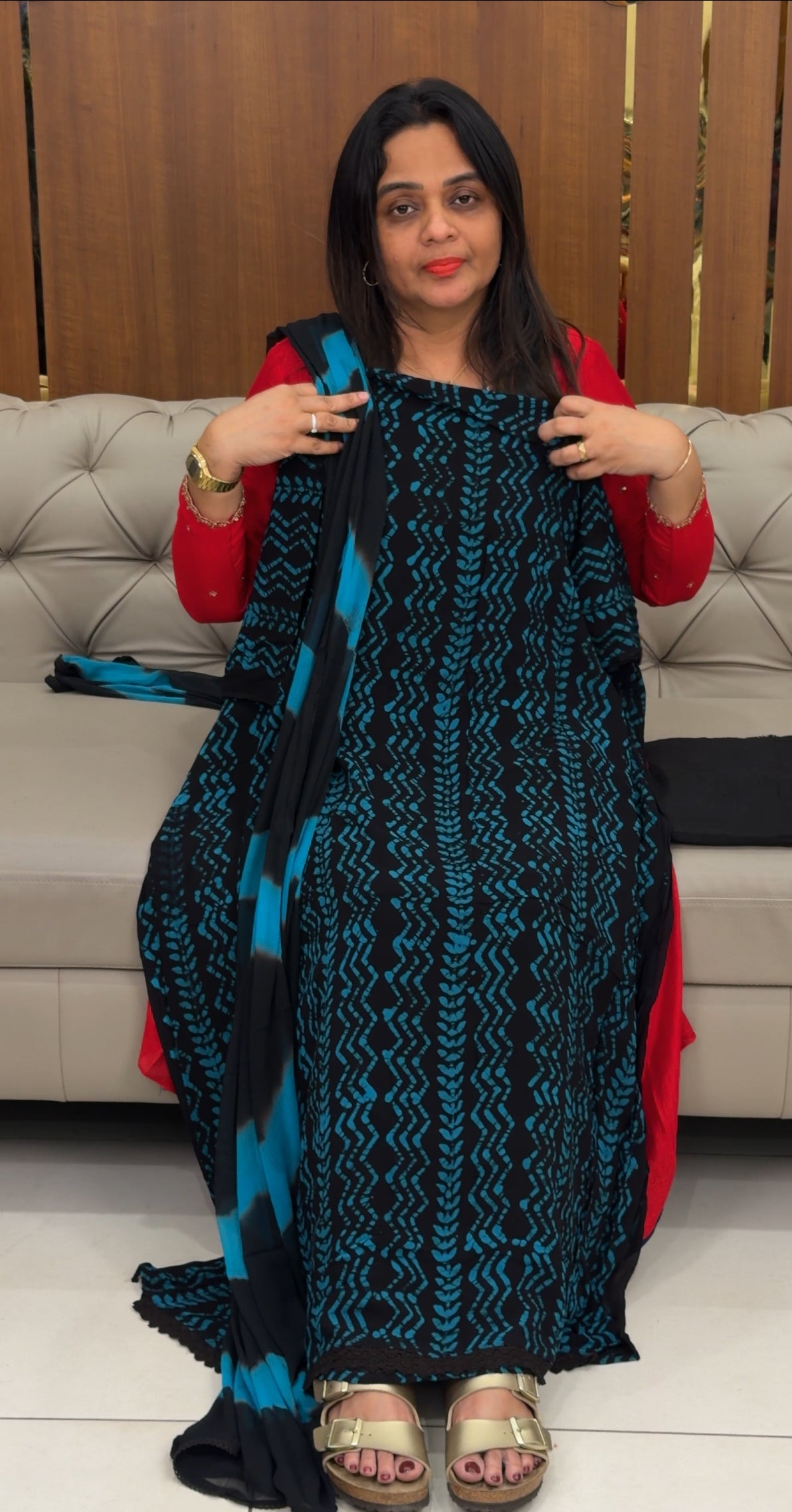 BATIK PRINTED UNSTITCHED SALWAR SUITS - IHA 29783