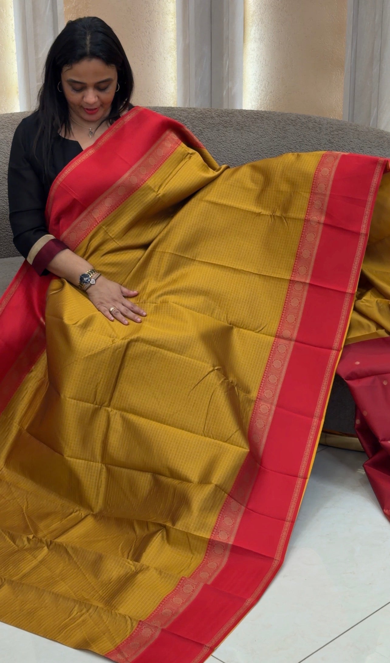 SEMI SILK SAREES - IHA 32975