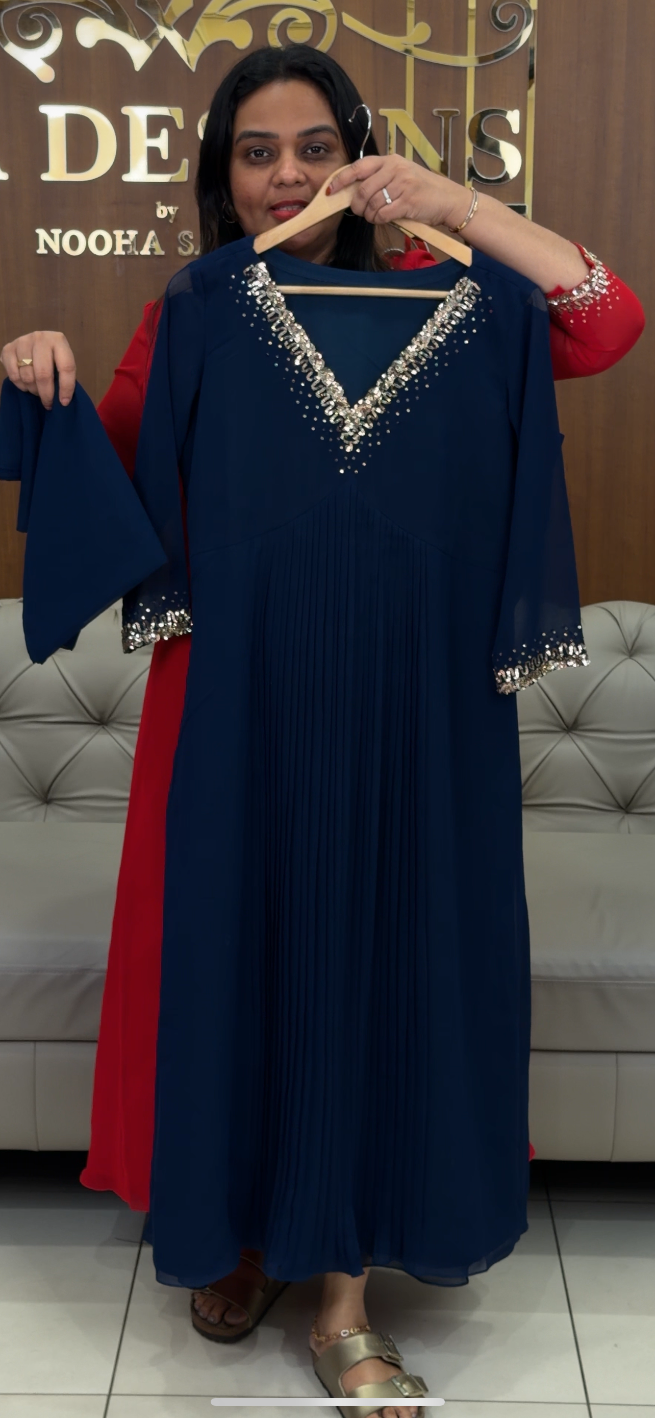 IHA'S IN-HOUSE HAND WORKED  ALINE TOP AND DUPATTA - IHA 31912
