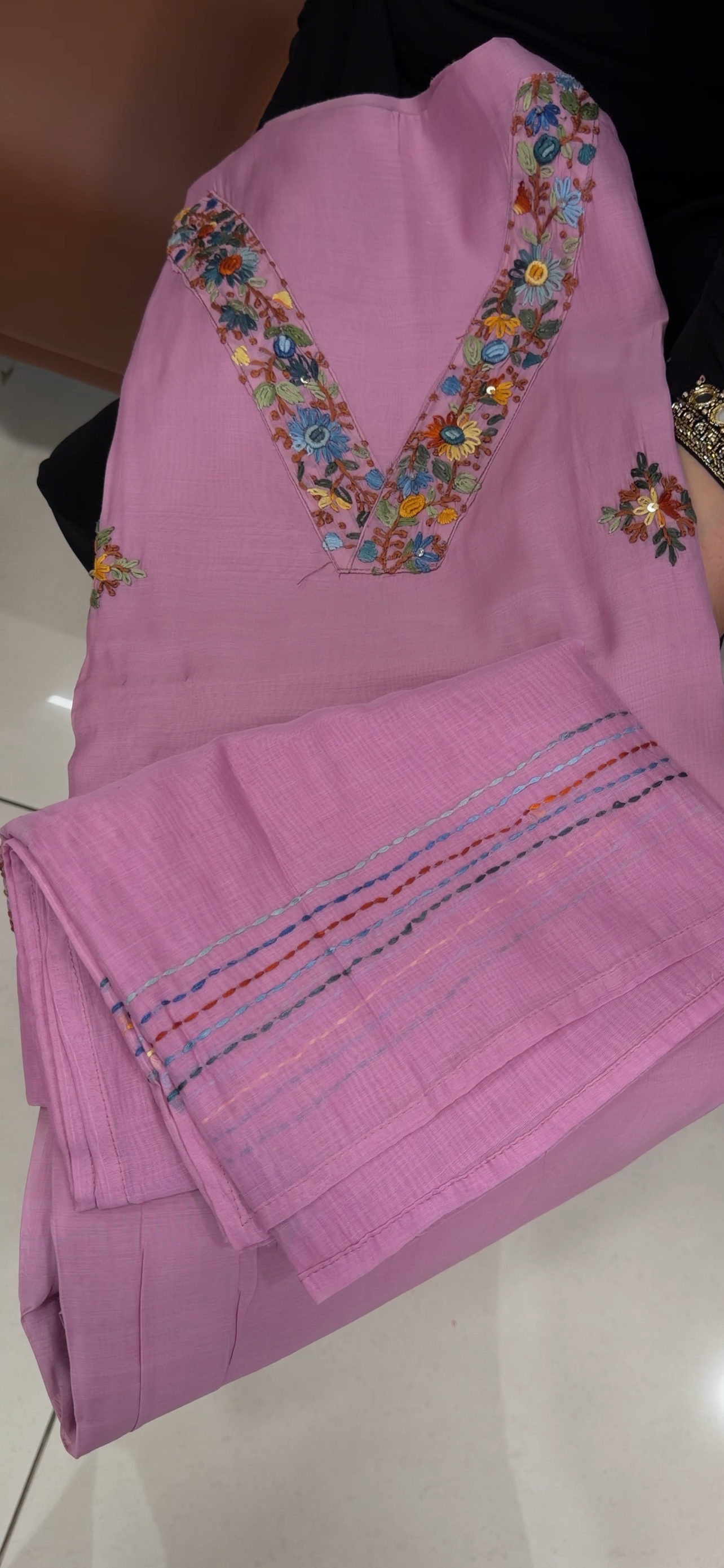 MALAI CHANDERI UNSTITCHED SALWAR SUITS - IHA 34631