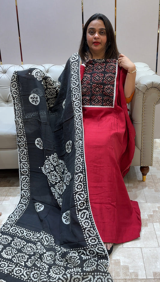 SEMI RAW SILK UNSTITCHED SALWAR SUITS - IHA 22666
