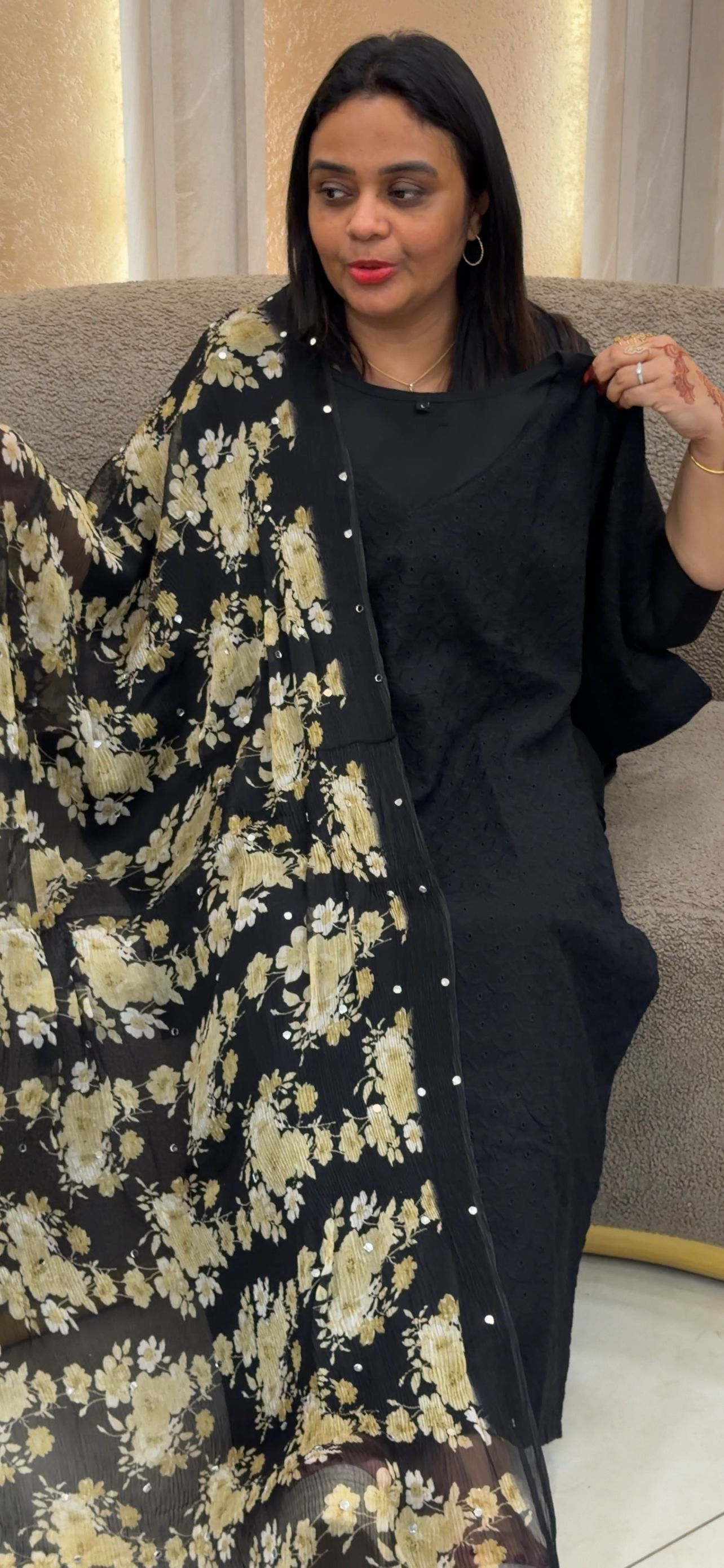 IHA'S IN-HOUSE COTTON HAKOBA TOP, BOTTOM AND DUPATTA - IHA 33728