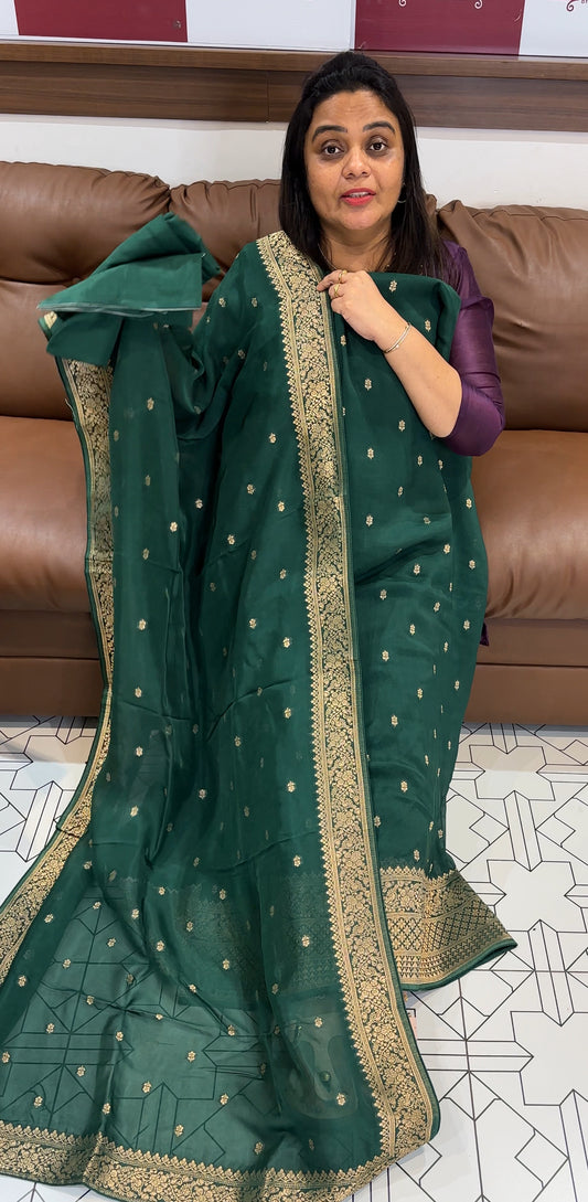 BANARASI UNSTITCHED SALWAR SUITS - IHA 28277