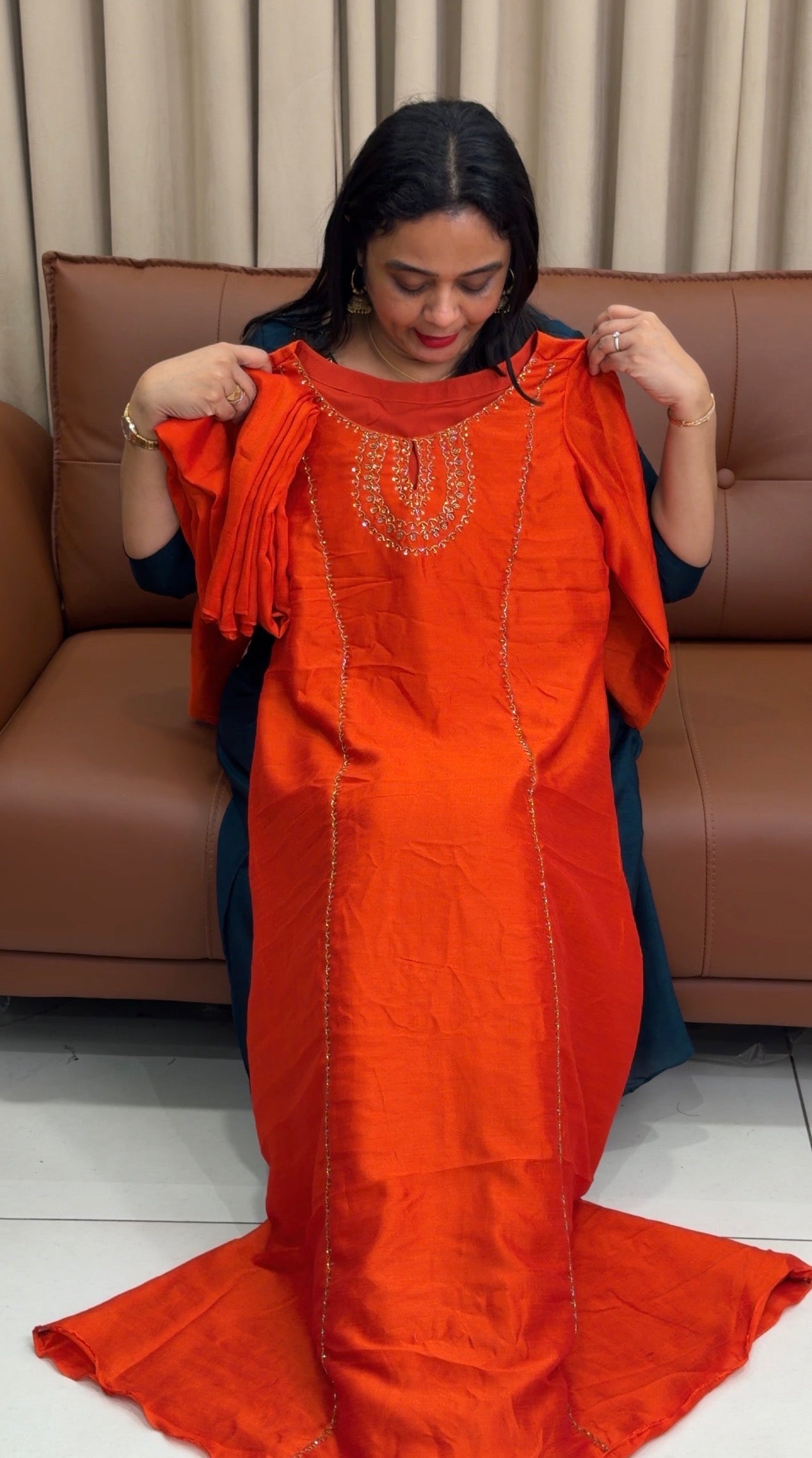 IHA'S IN-HOUSE HAND WORKED UNSTITCHED SALWAR SUITS - IHA 34008