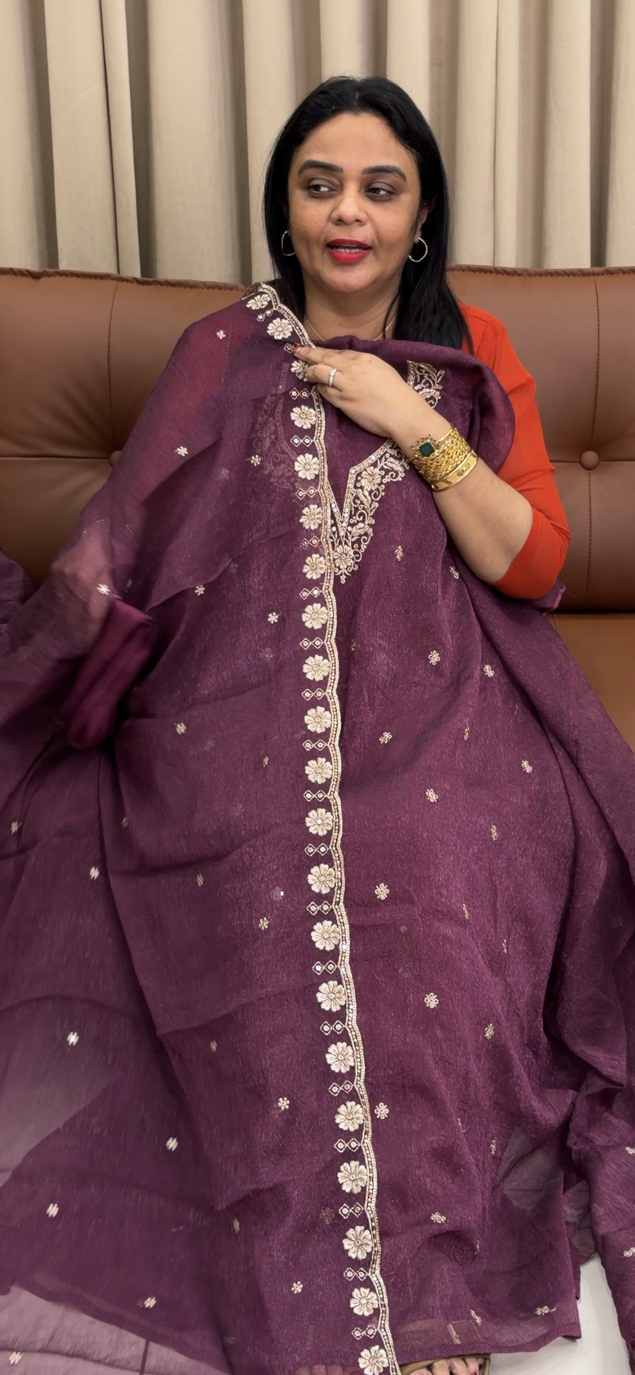 SHIMMER CHIFFON UNSTITCHED SALWAR SUITS - IHA 33746