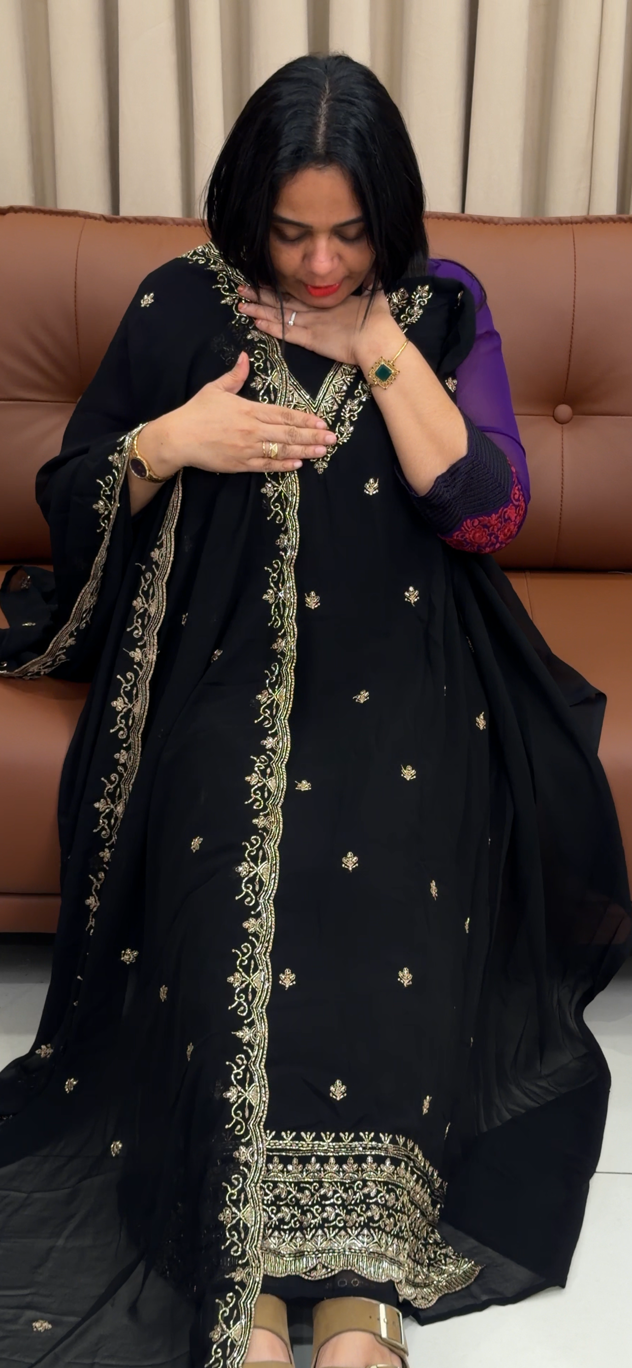FAUX GEORGETTE UNSTITCHED SALWRA SUITS - IHA 33669