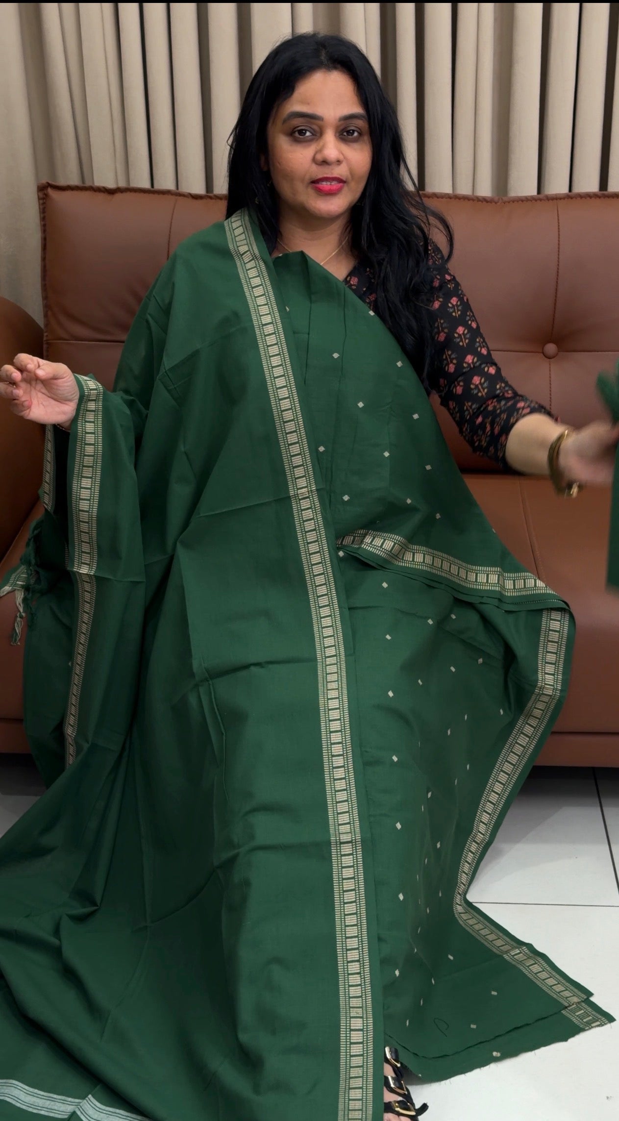 HANDLOOM COTTON UNSTITCHED SALWAR SUITS - IHA 34549