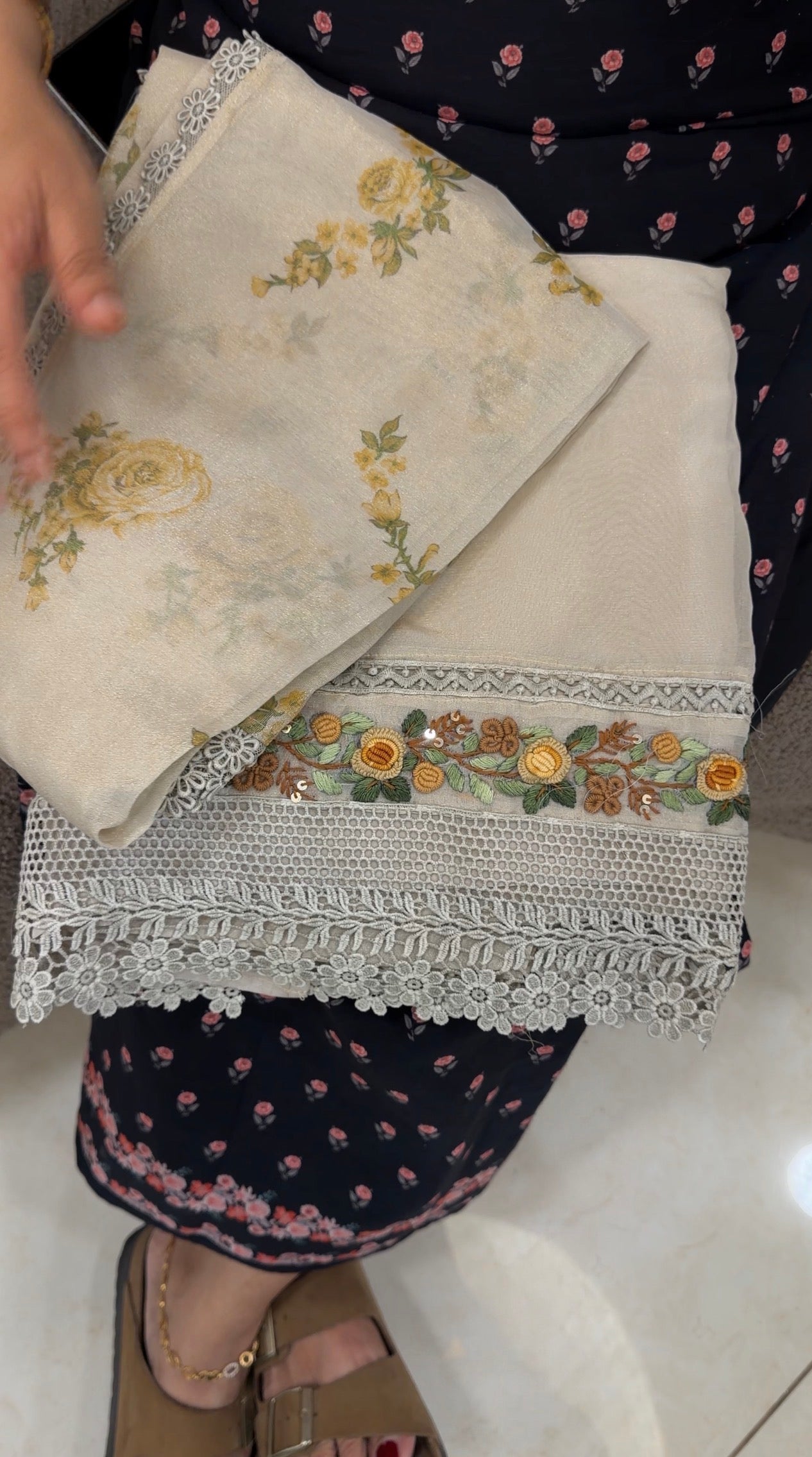 MUL TISSUE UNSTITCHED SALWAR SUITS - IHA 33381